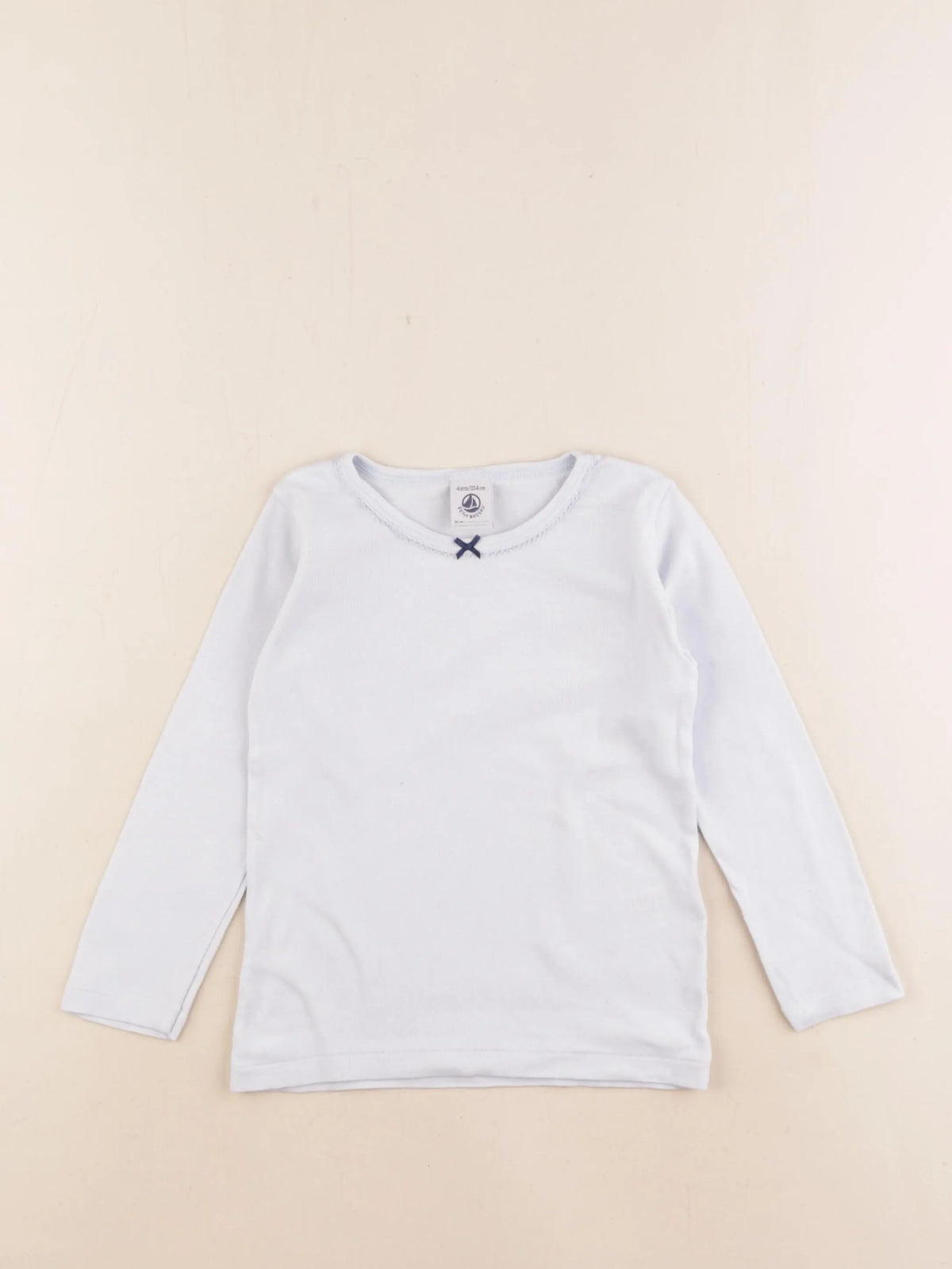 Petit Bateau - maillot de corps bleu - 4 ans