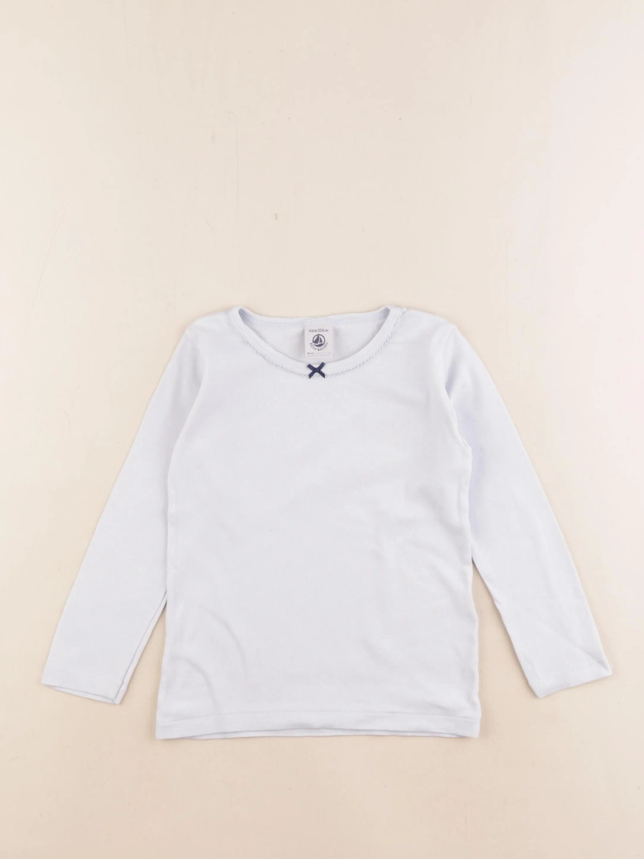 Petit Bateau - maillot de corps bleu - 4 ans