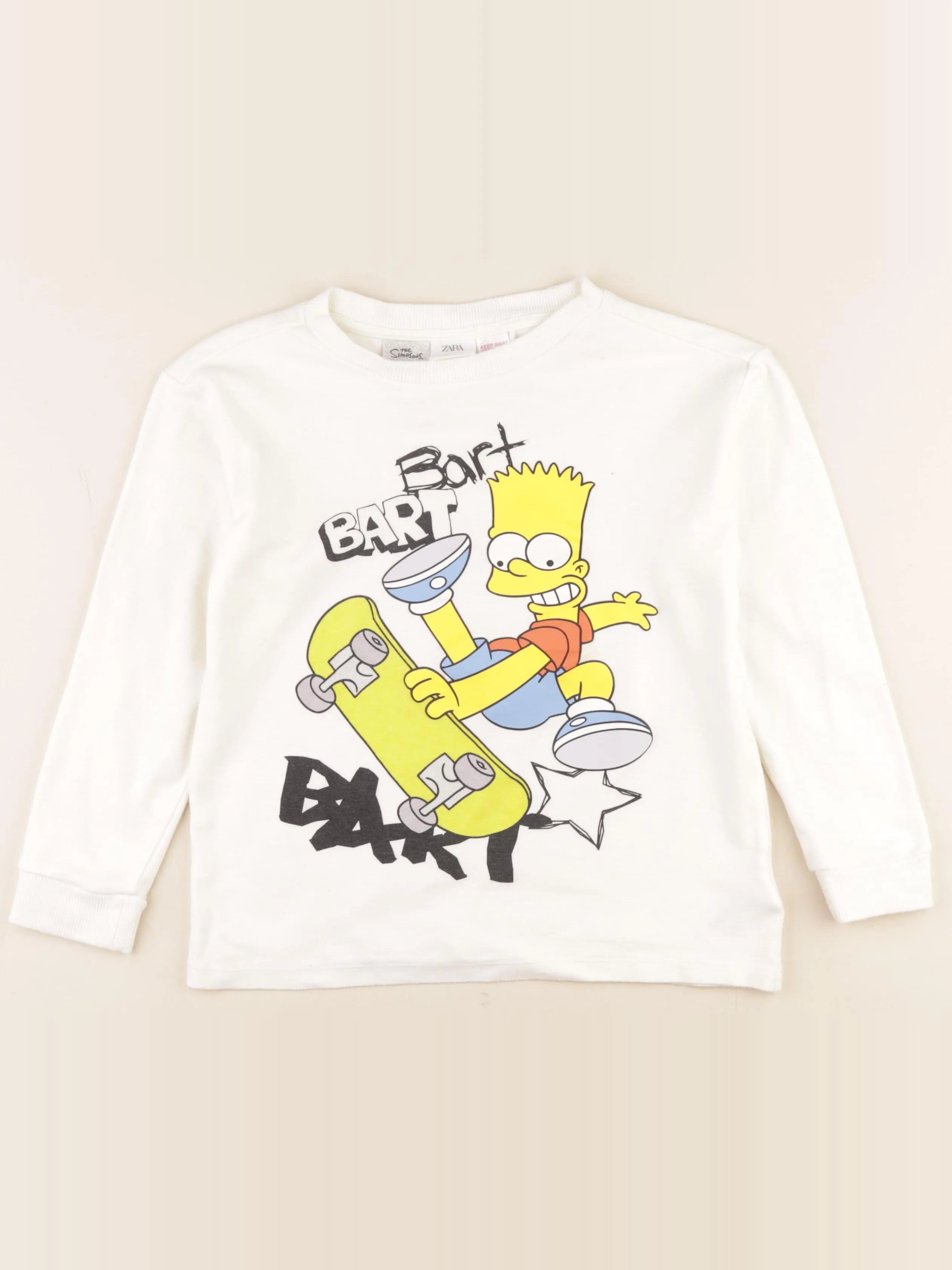 Zara - tee-shirt imprimé au dos beige - 8/9 ans