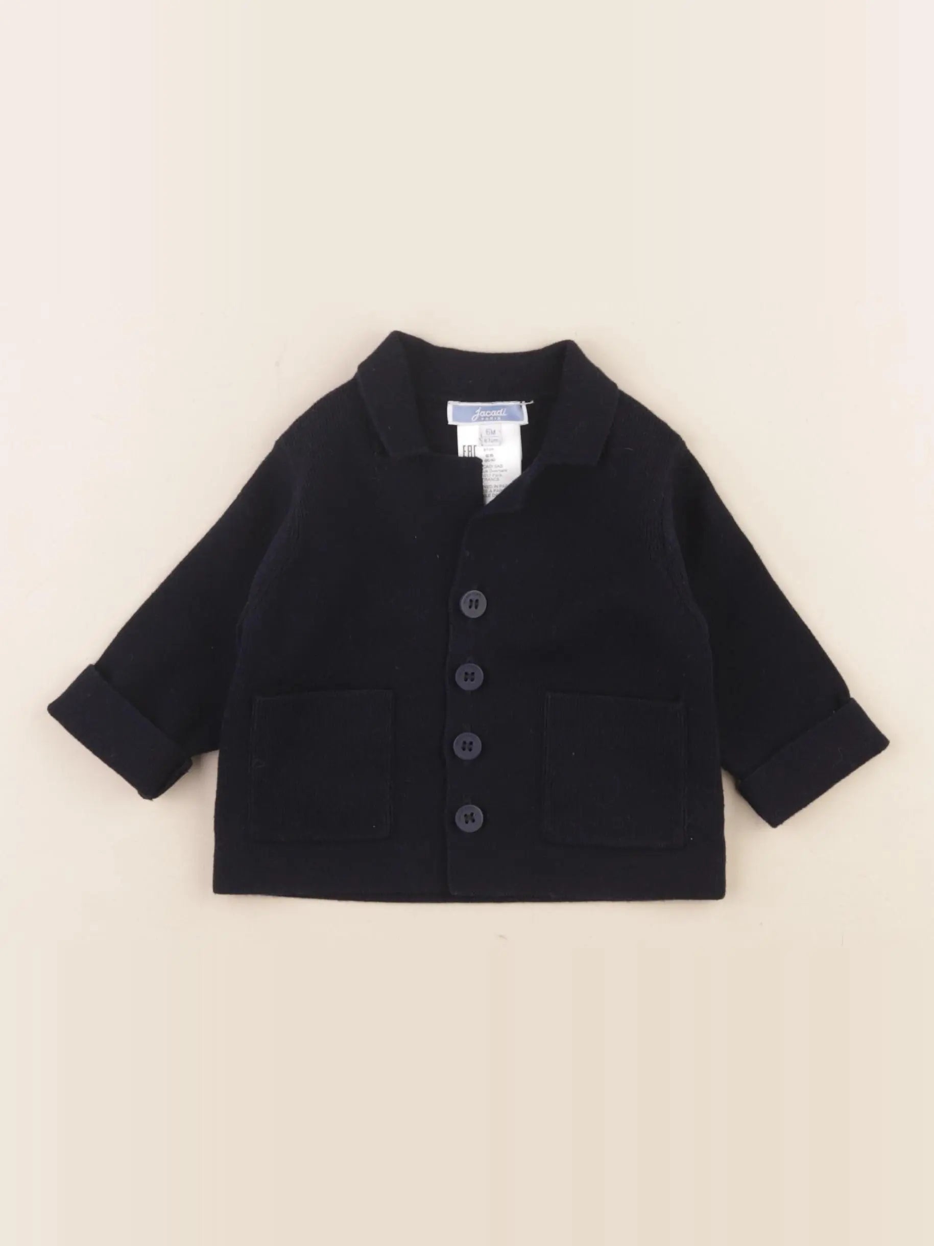 Jacadi - gilet bleu - 6 mois