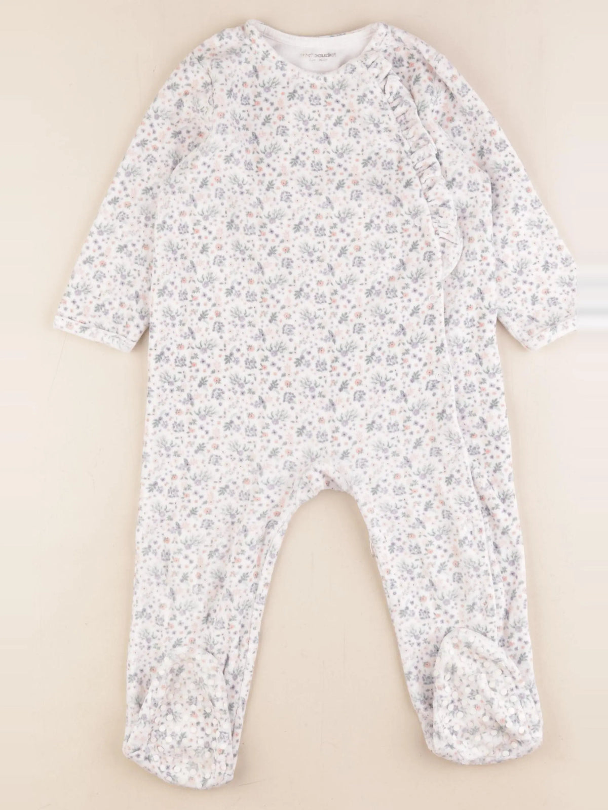 Vertbaudet - pyjama velours multicolore - 2 ans