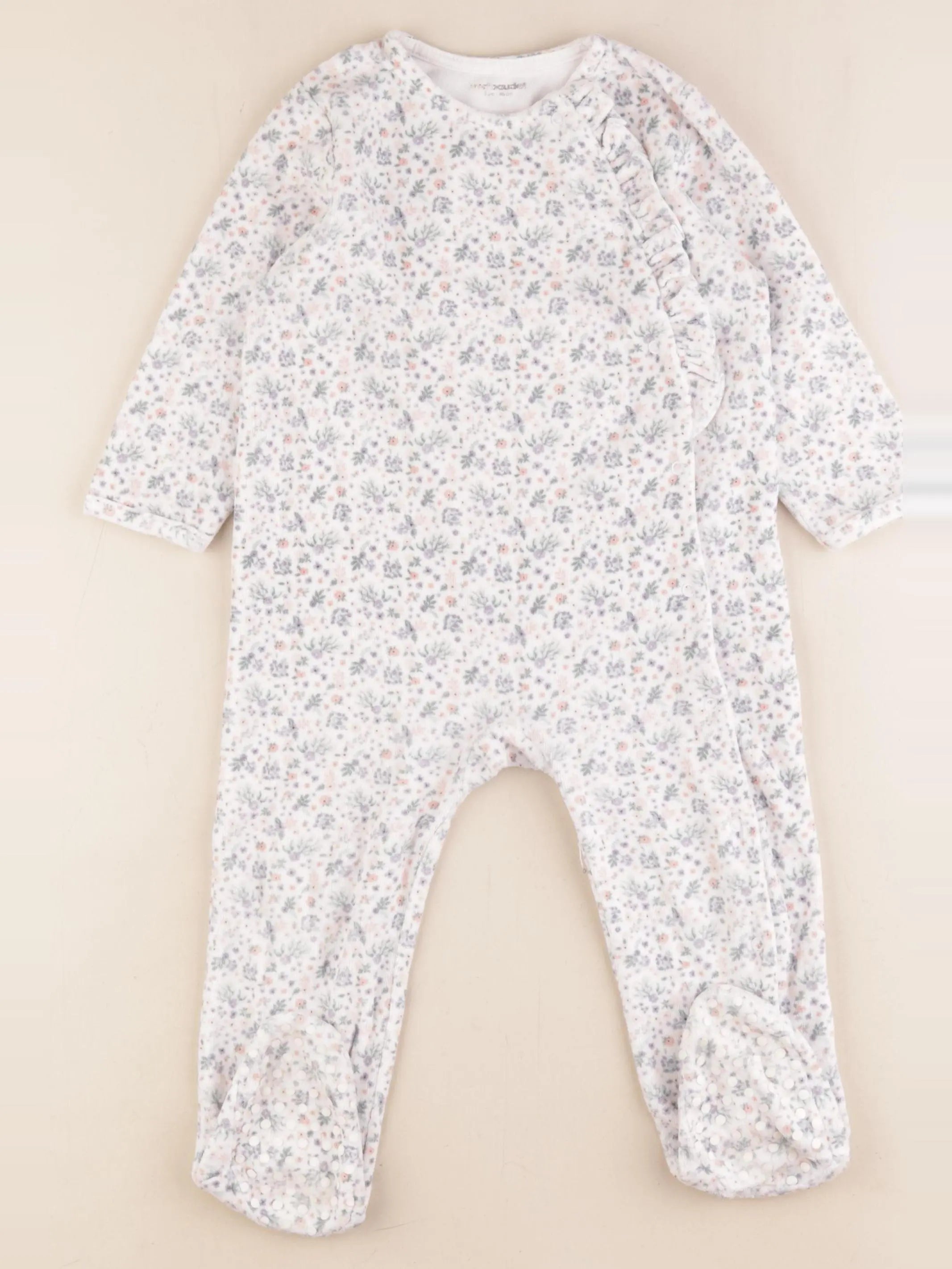 Vertbaudet - pyjama velours multicolore - 2 ans