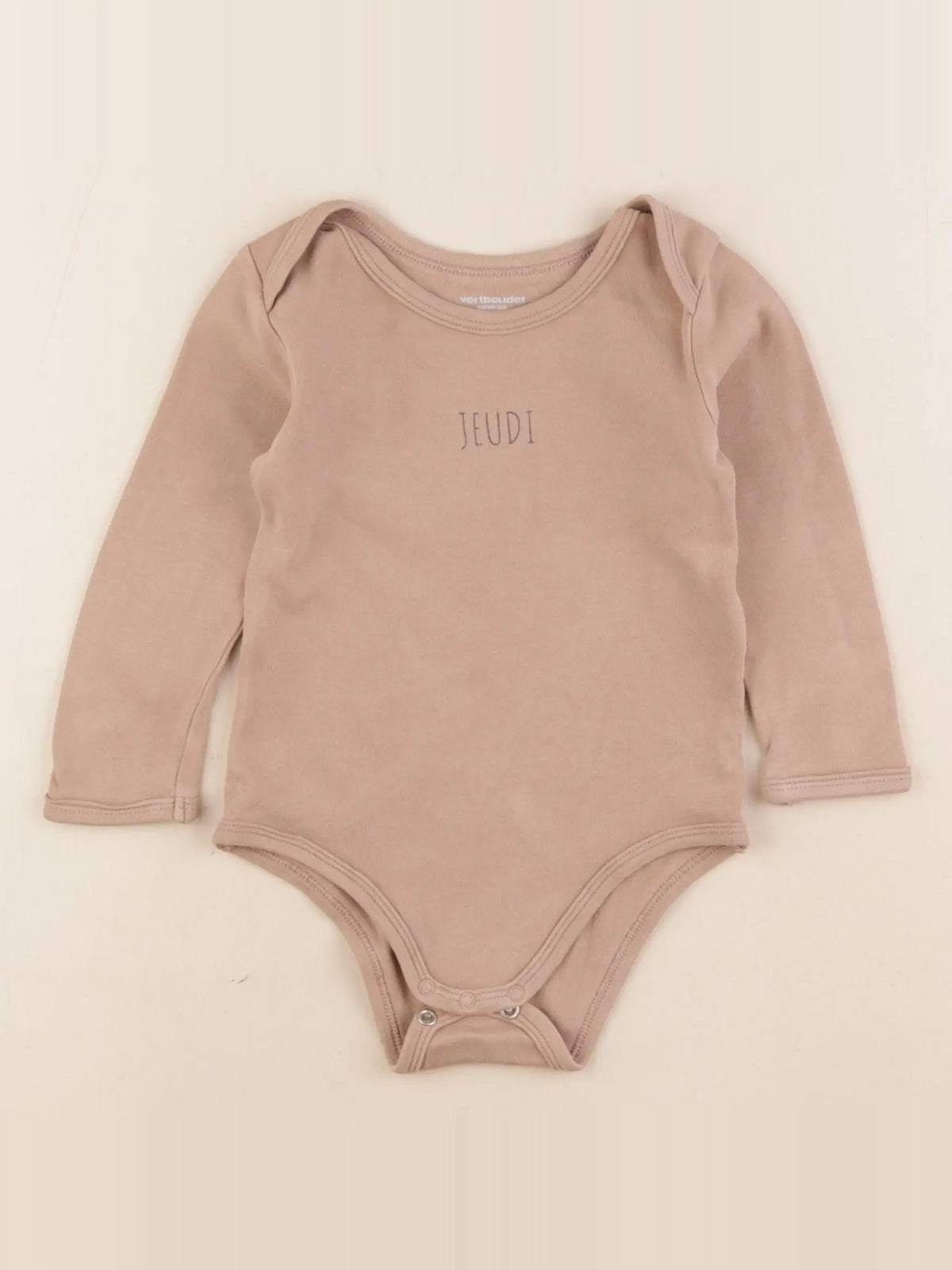 Vertbaudet - body marron - 2 ans