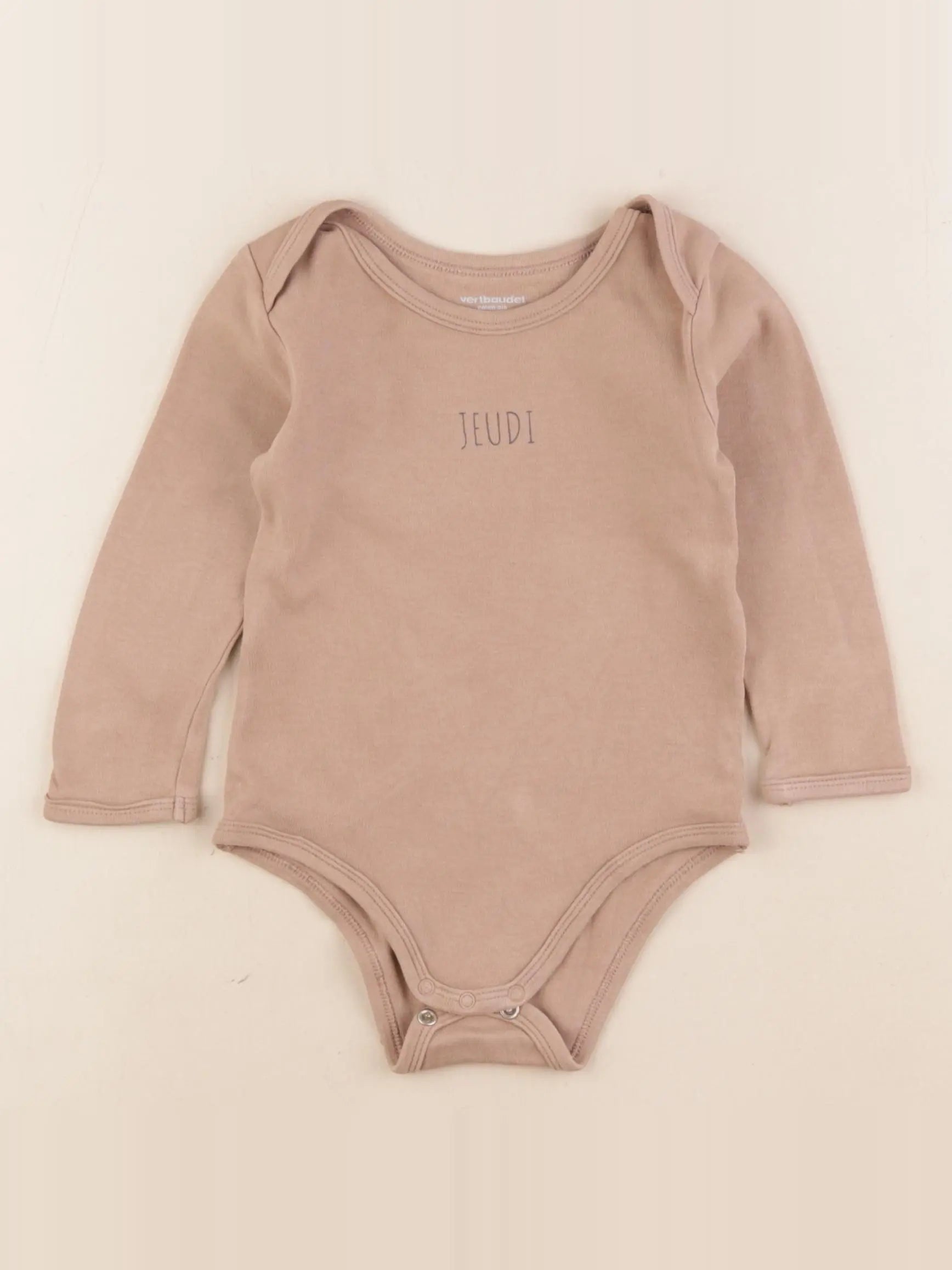 Vertbaudet - body marron - 2 ans