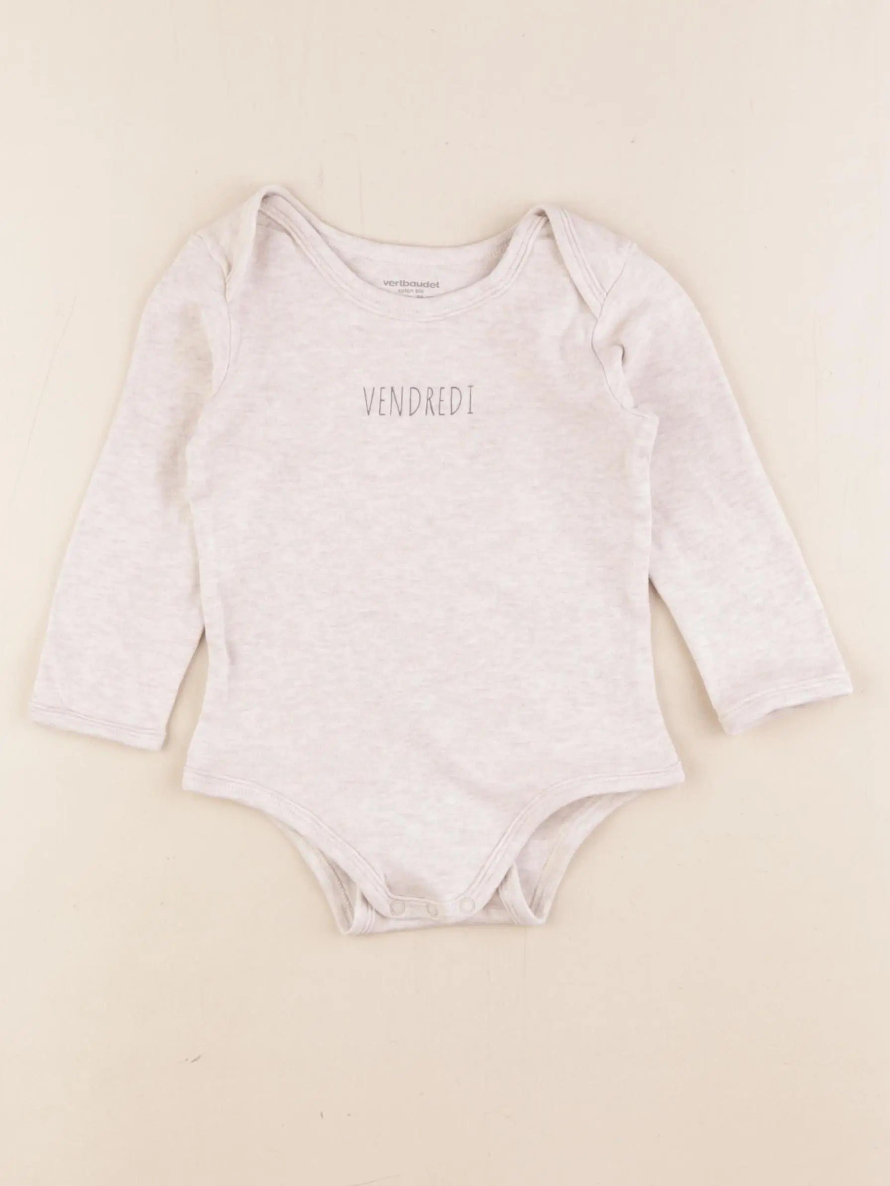 Vertbaudet - body beige - 2 ans