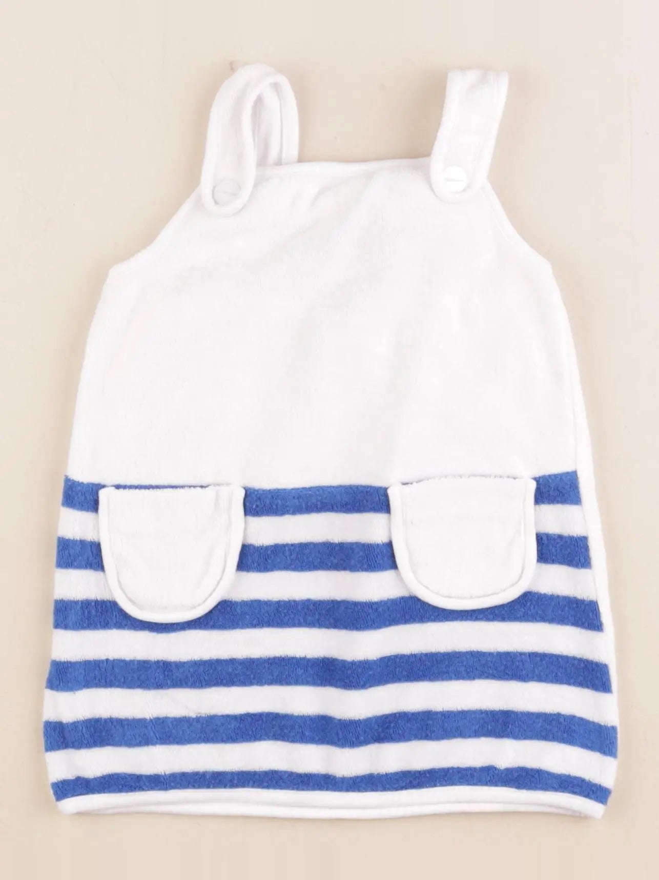 Jacadi - robe blanc, bleu - 18 mois