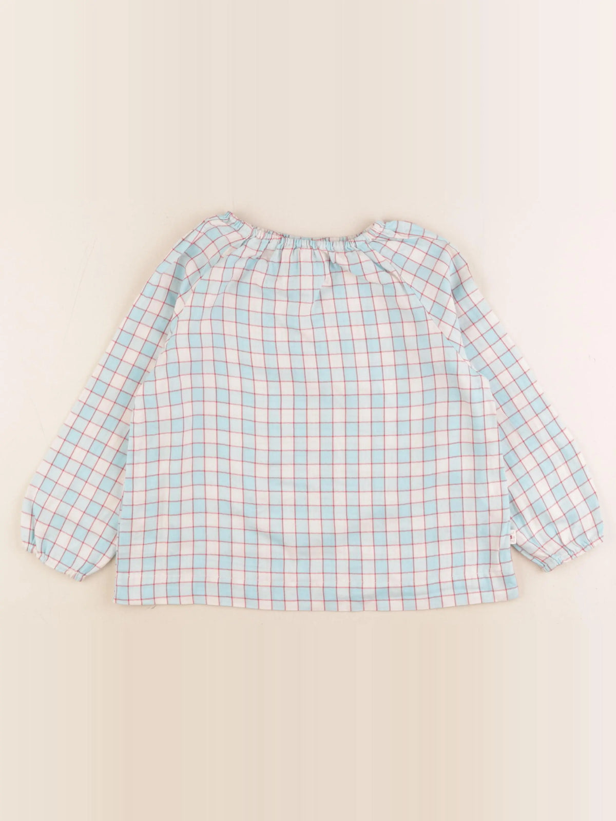 Les Marsiens - blouse bleu, beige - 6 ans