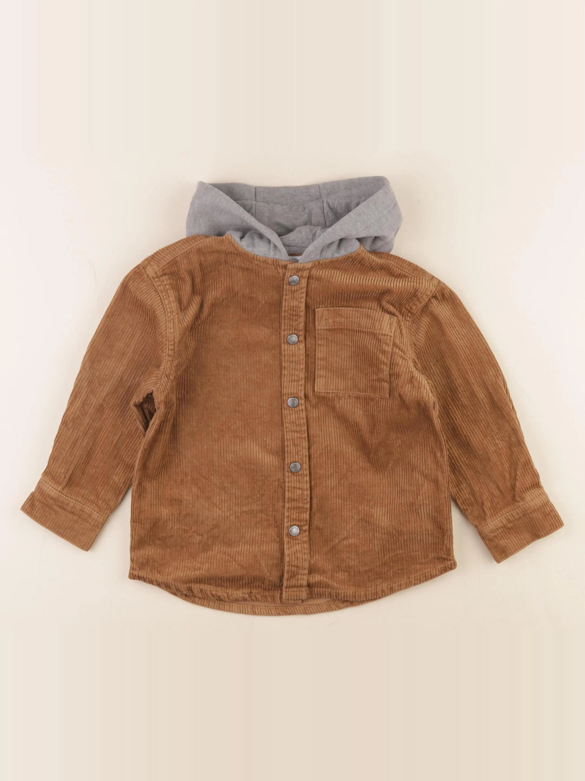 Vertbaudet - chemise velours marron - 4 ans
