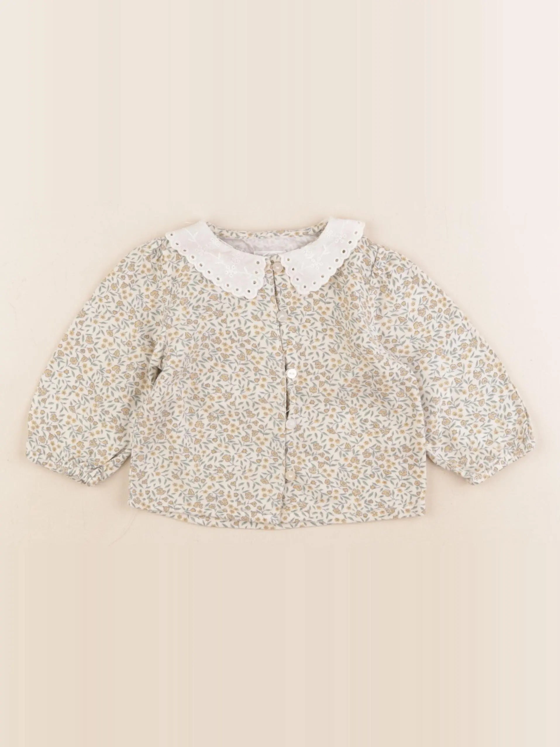 Vertbaudet - blouse beige - 3 mois