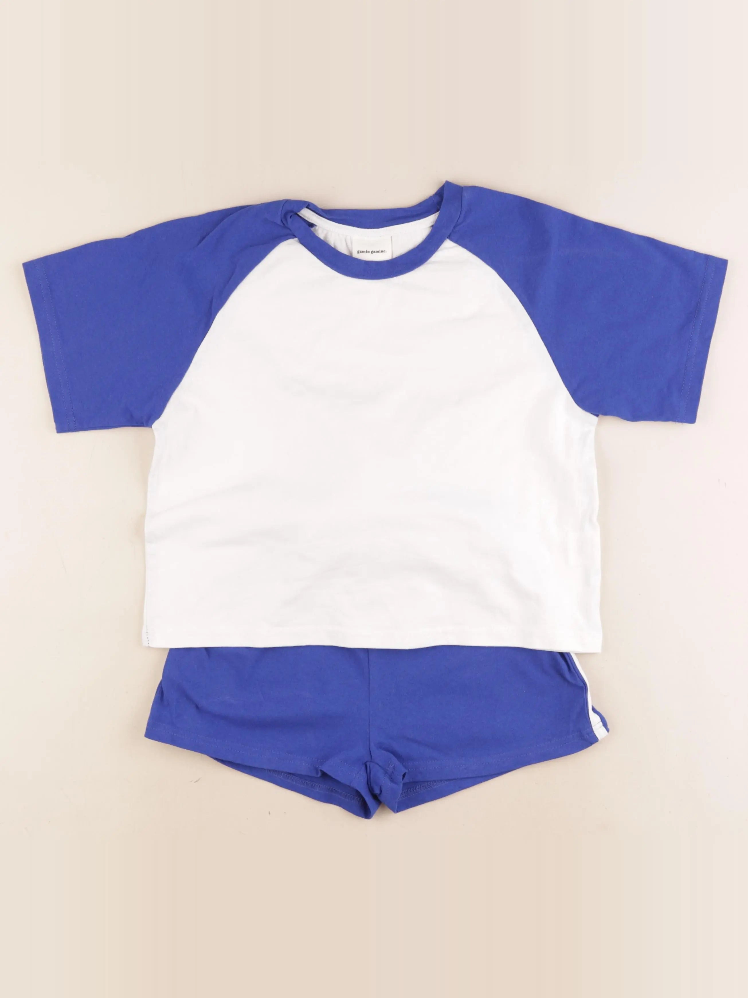 Gamin gamine - ensemble bleu, blanc - 4 ans