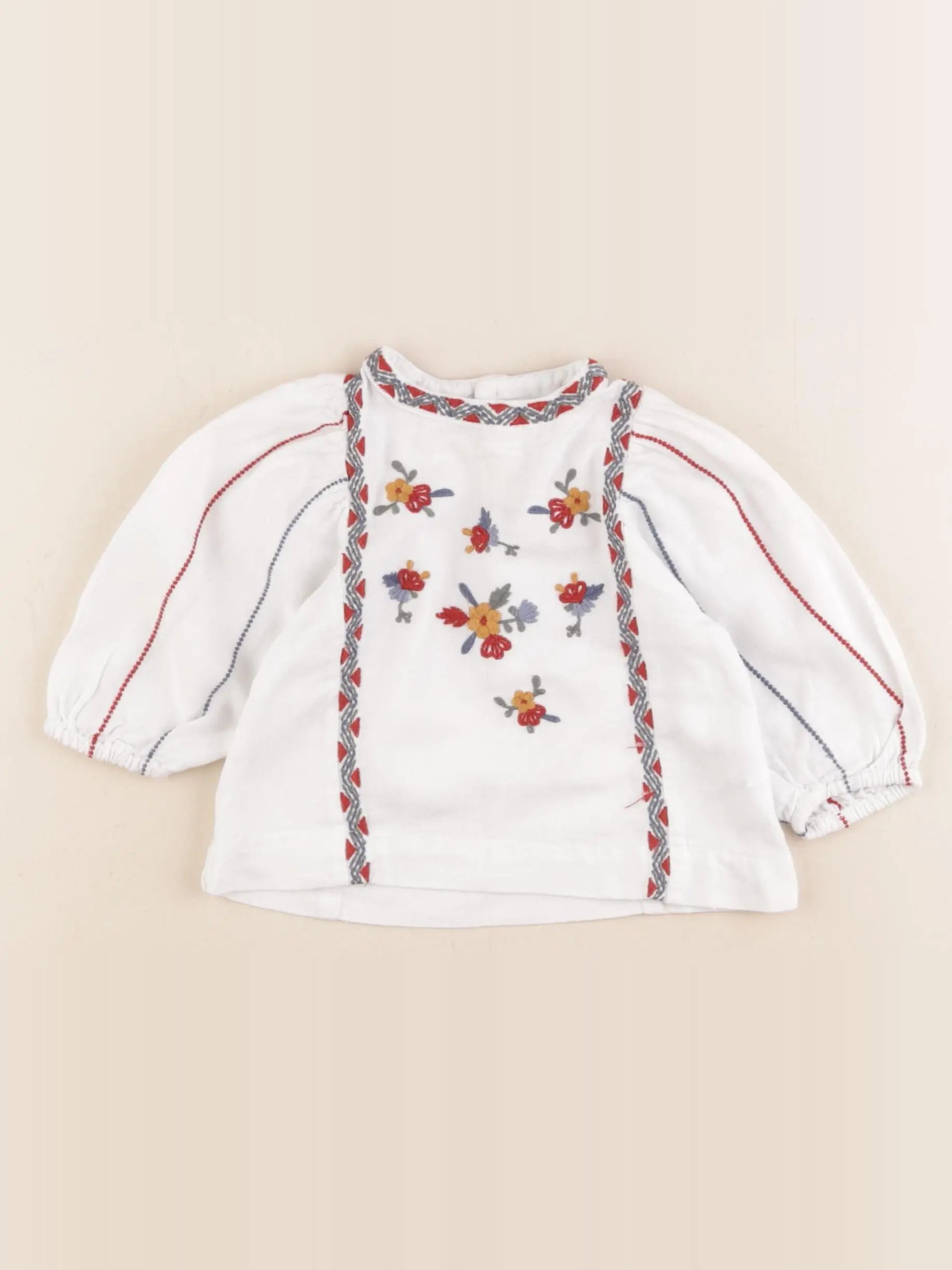 Boutchou - blouse blanc - 6 mois