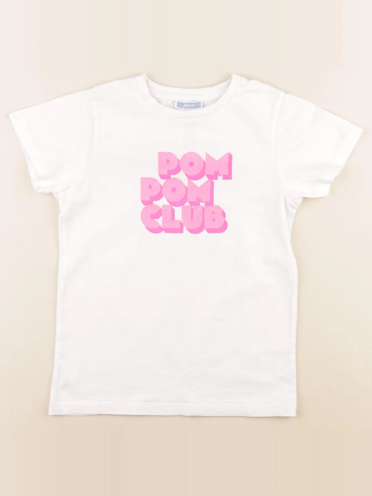Jacadi - tee-shirt blanc, rose - 8 ans