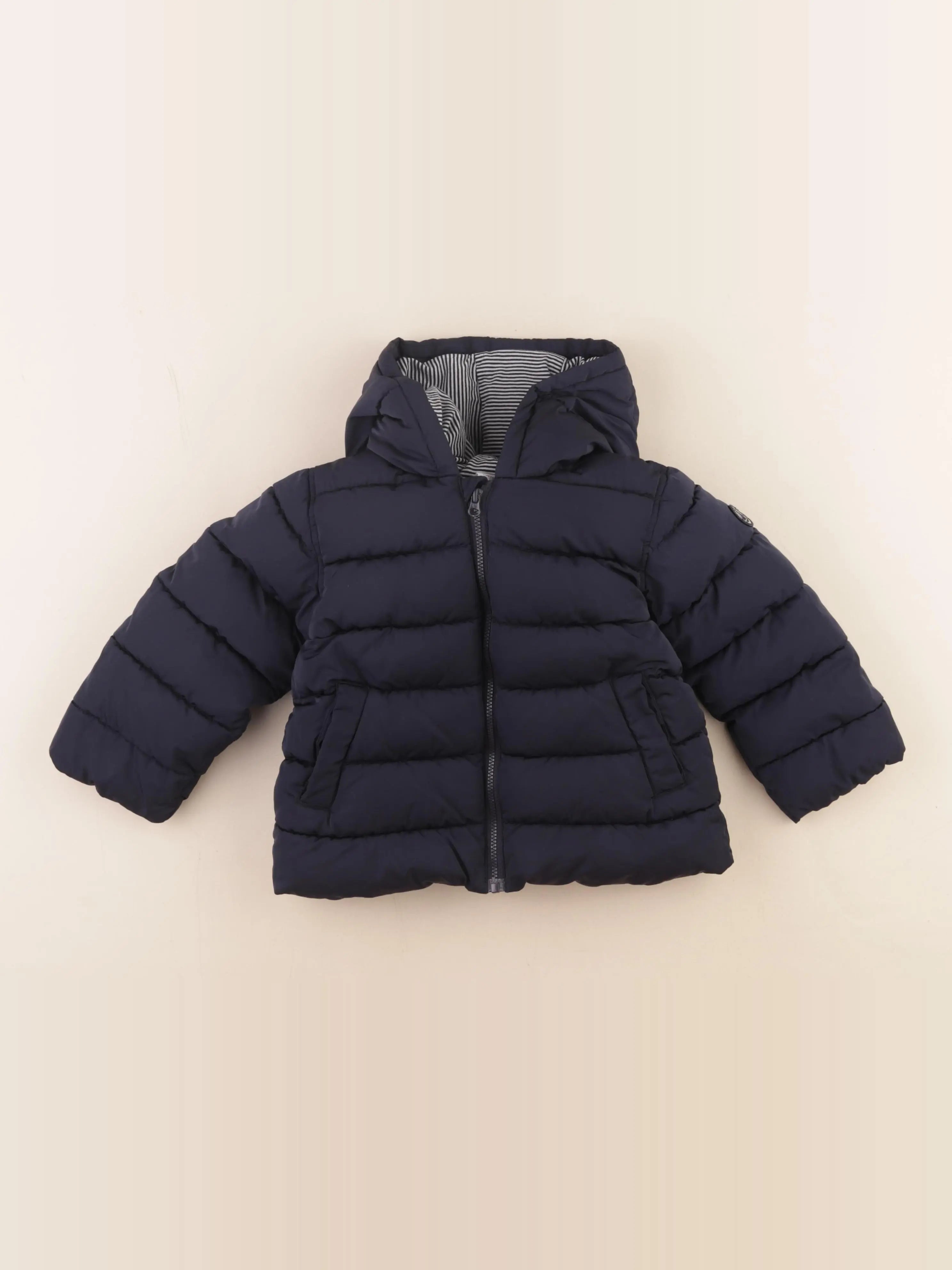 Petit Bateau - doudoune bleu - 24 mois