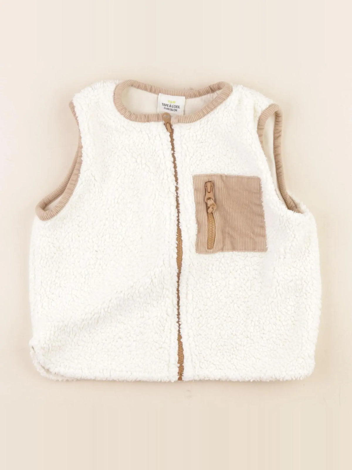 Tape à l'oeil - gilet beige, marron - 24 mois