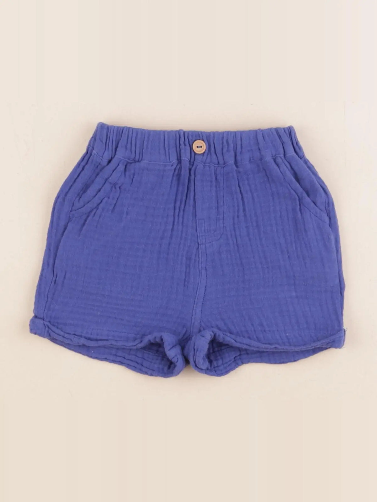 Vertbaudet - short bleu - 12 mois