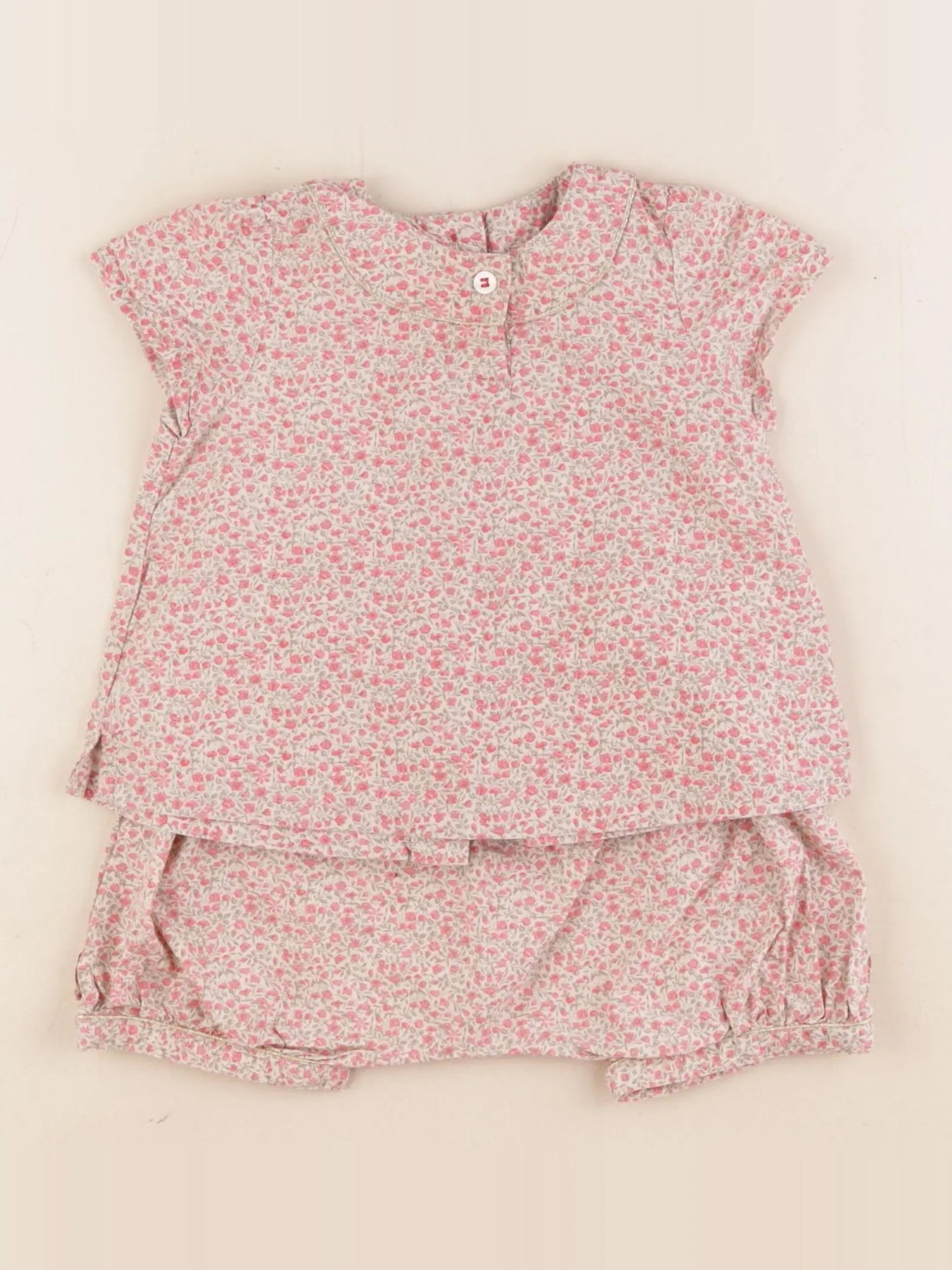 Petit Bateau - ensemble rose - 6 mois