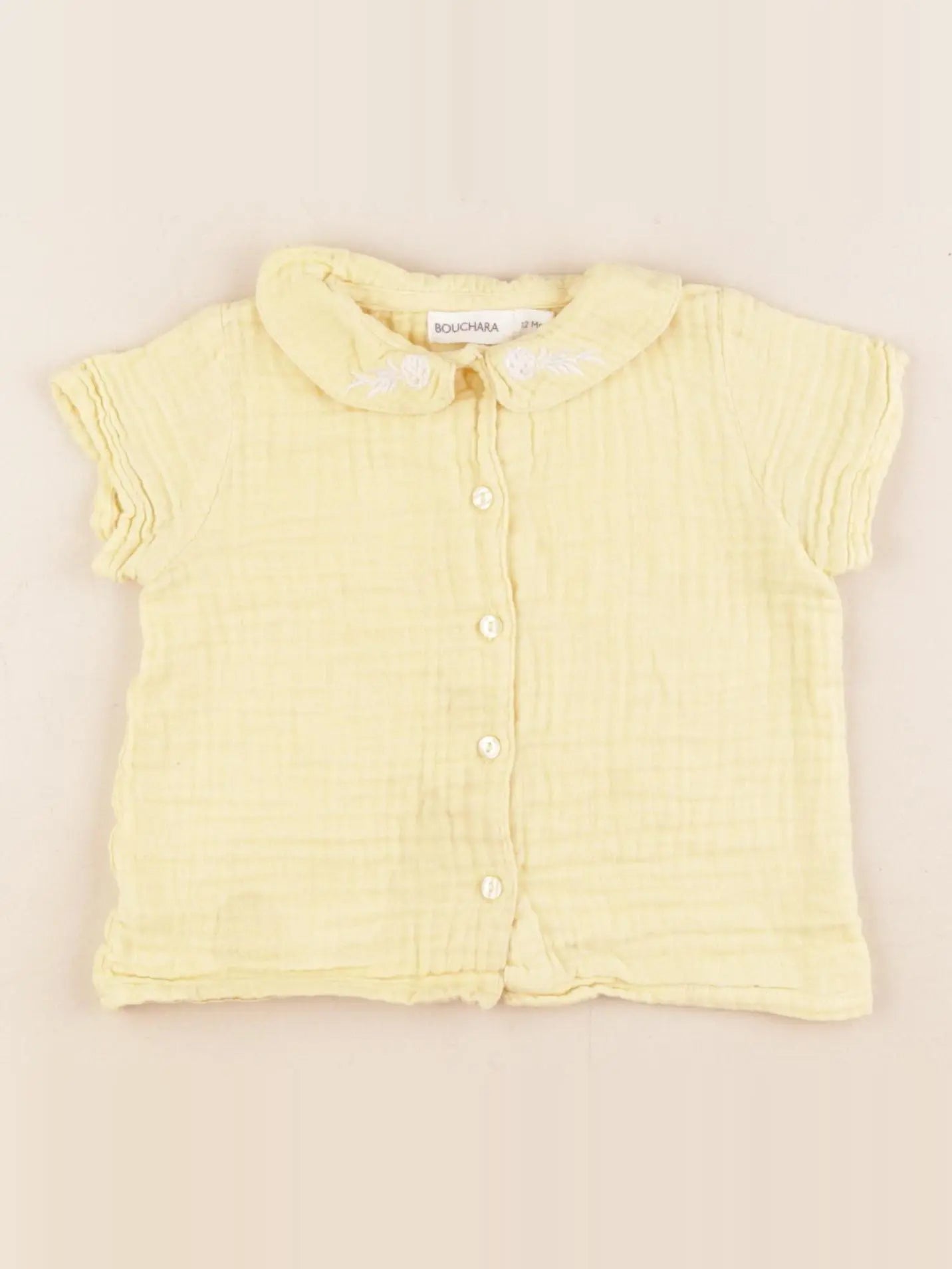 Bouchara - blouse jaune - 12 mois