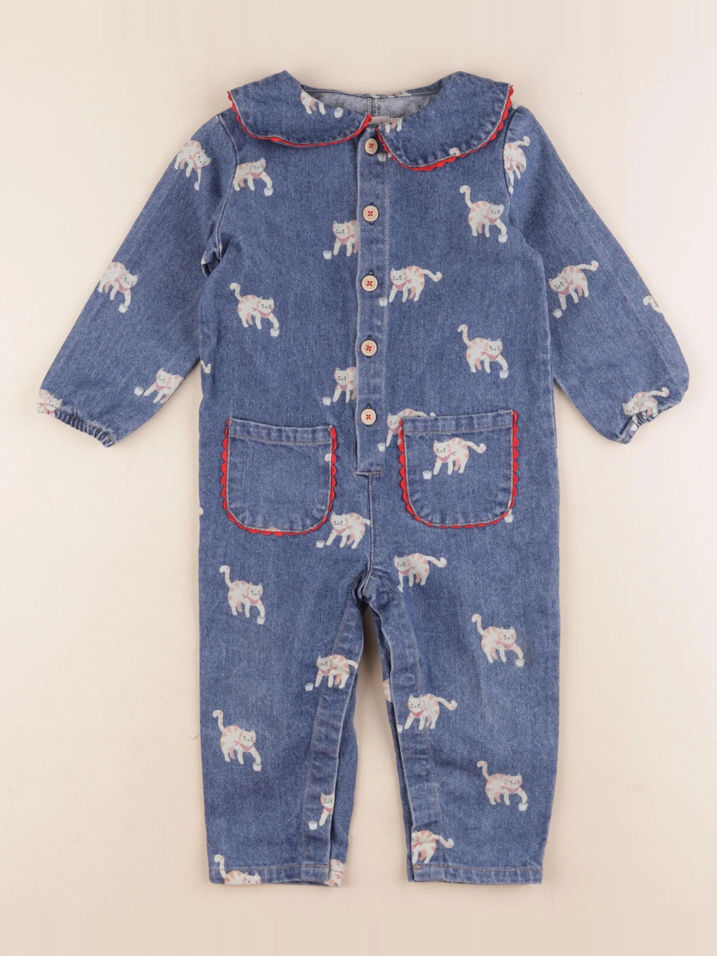 Boutchou - combinaison bleu - 18 mois