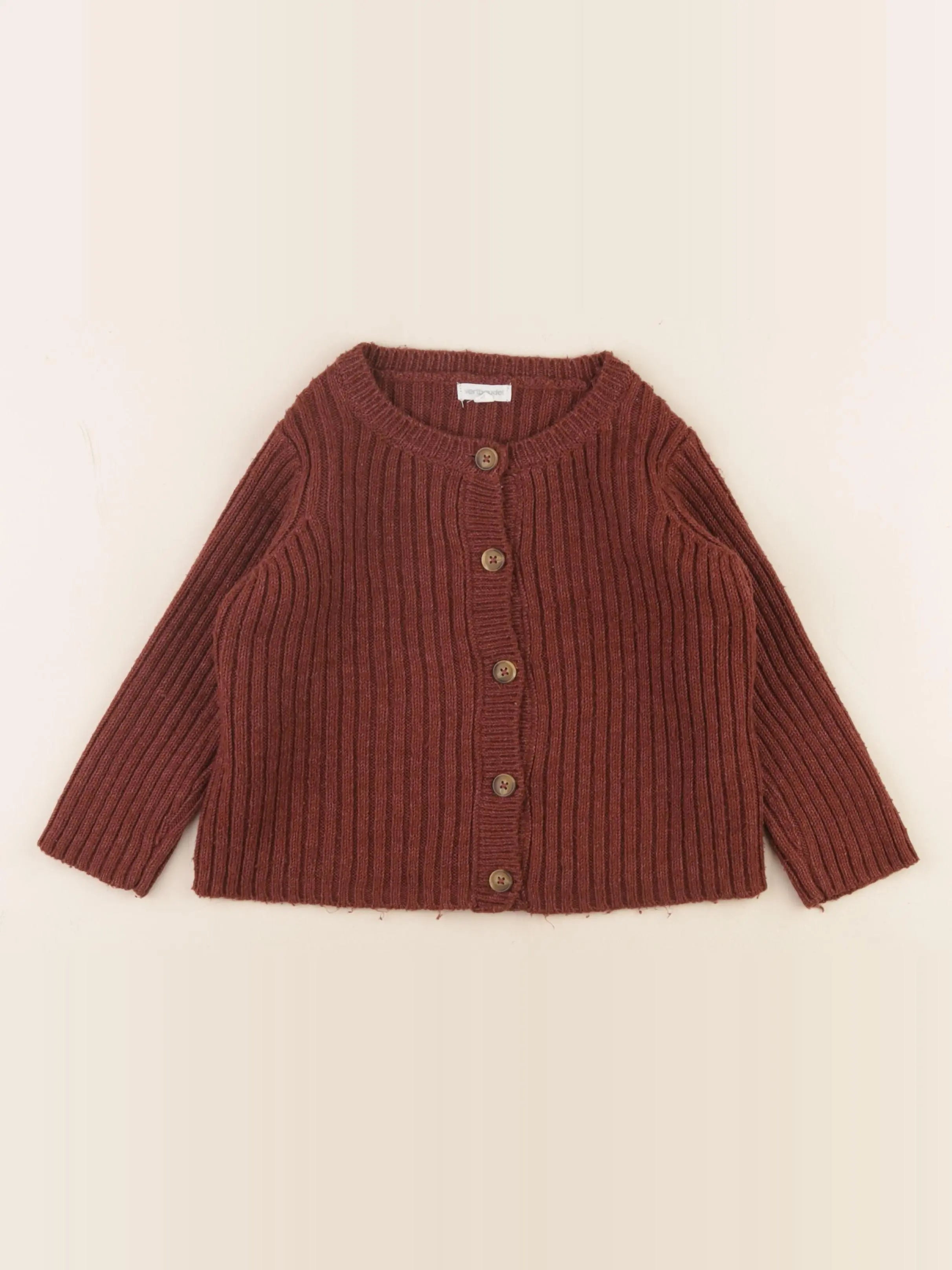 Vertbaudet - gilet marron - 3 ans