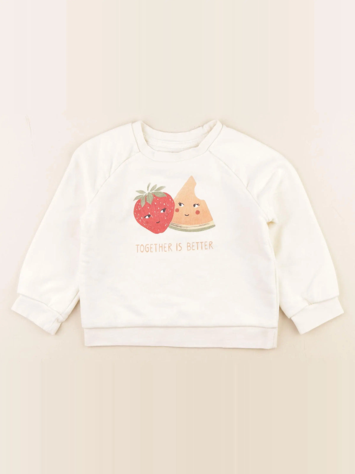 Vertbaudet - sweat beige - 3 ans