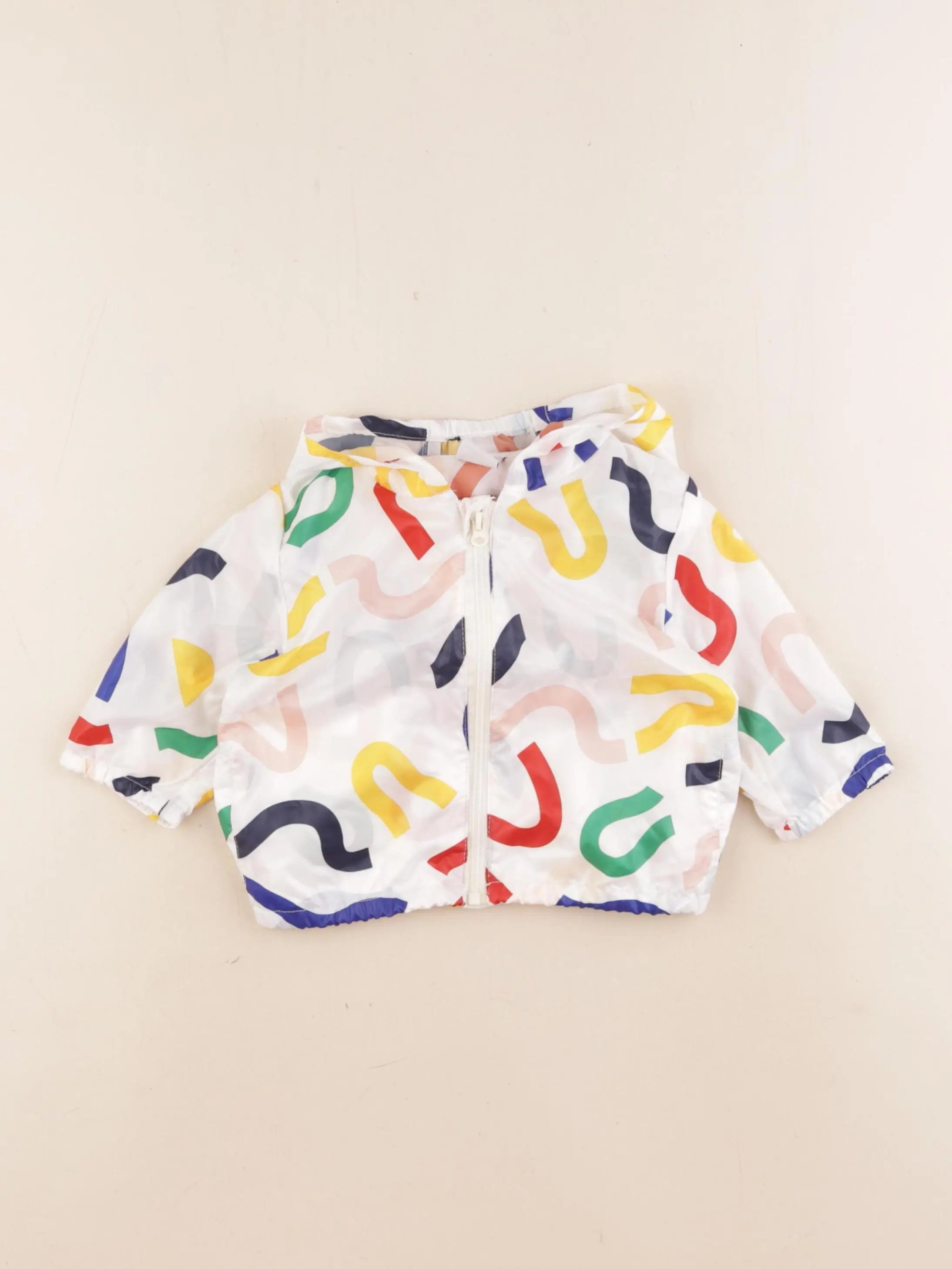 Petit Bateau - coupe-vent blanc - 6 mois