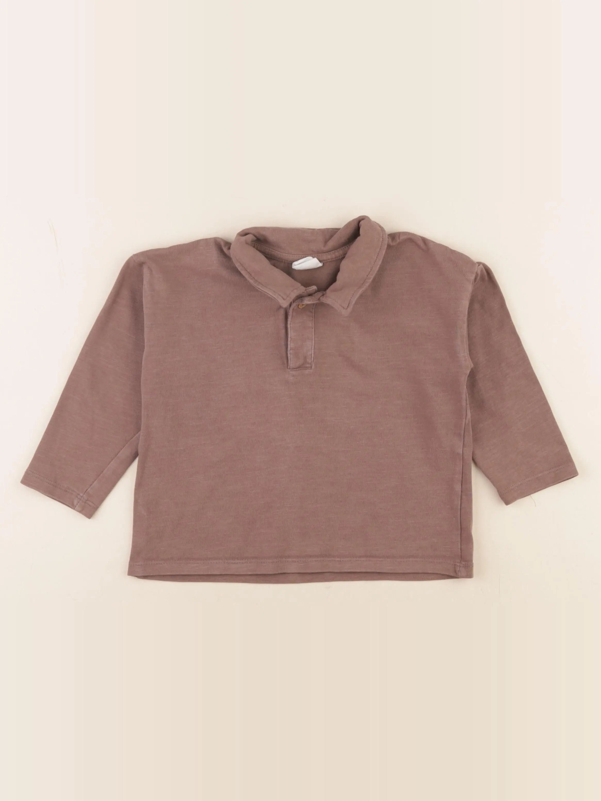 H&M - polo marron - 1 an à 2 ans