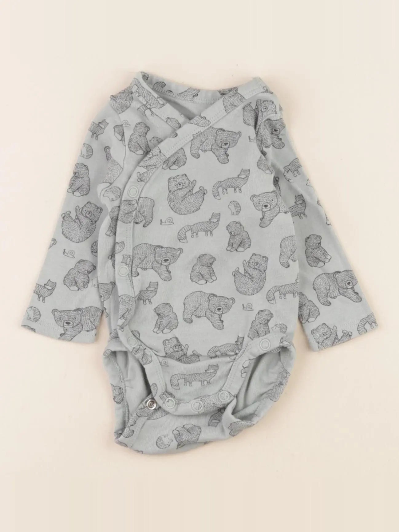 H&M - body vert - 1/2 mois