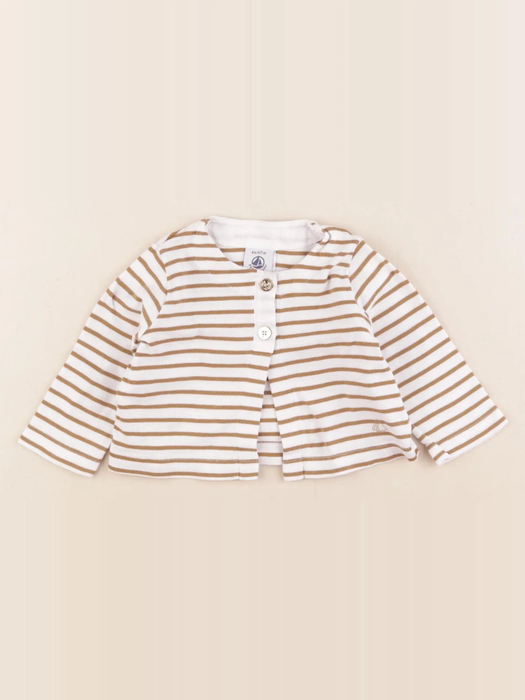 Petit Bateau - tee-shirt blanc - 6 mois