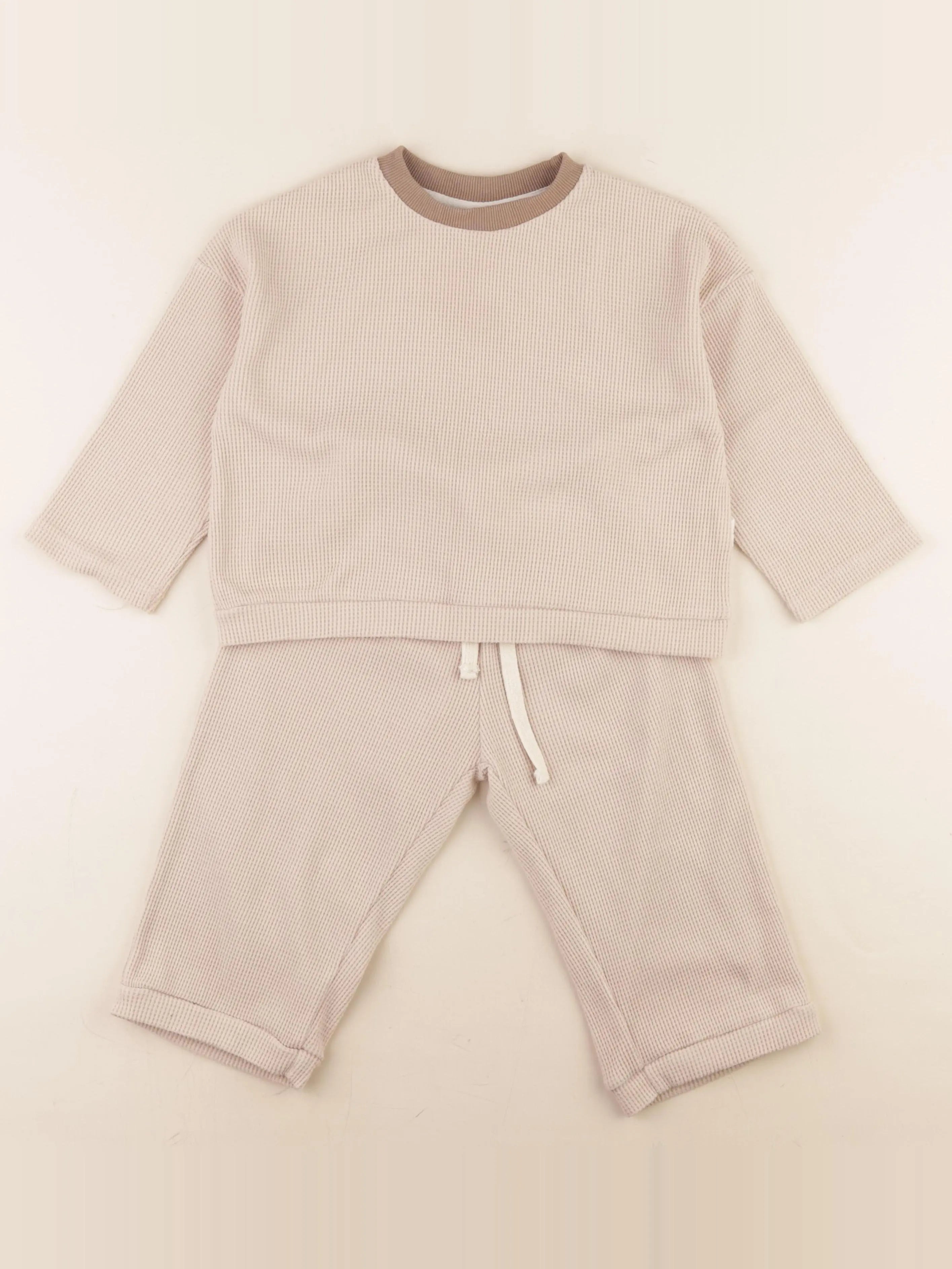 Gamin gamine - ensemble marron - 2 ans