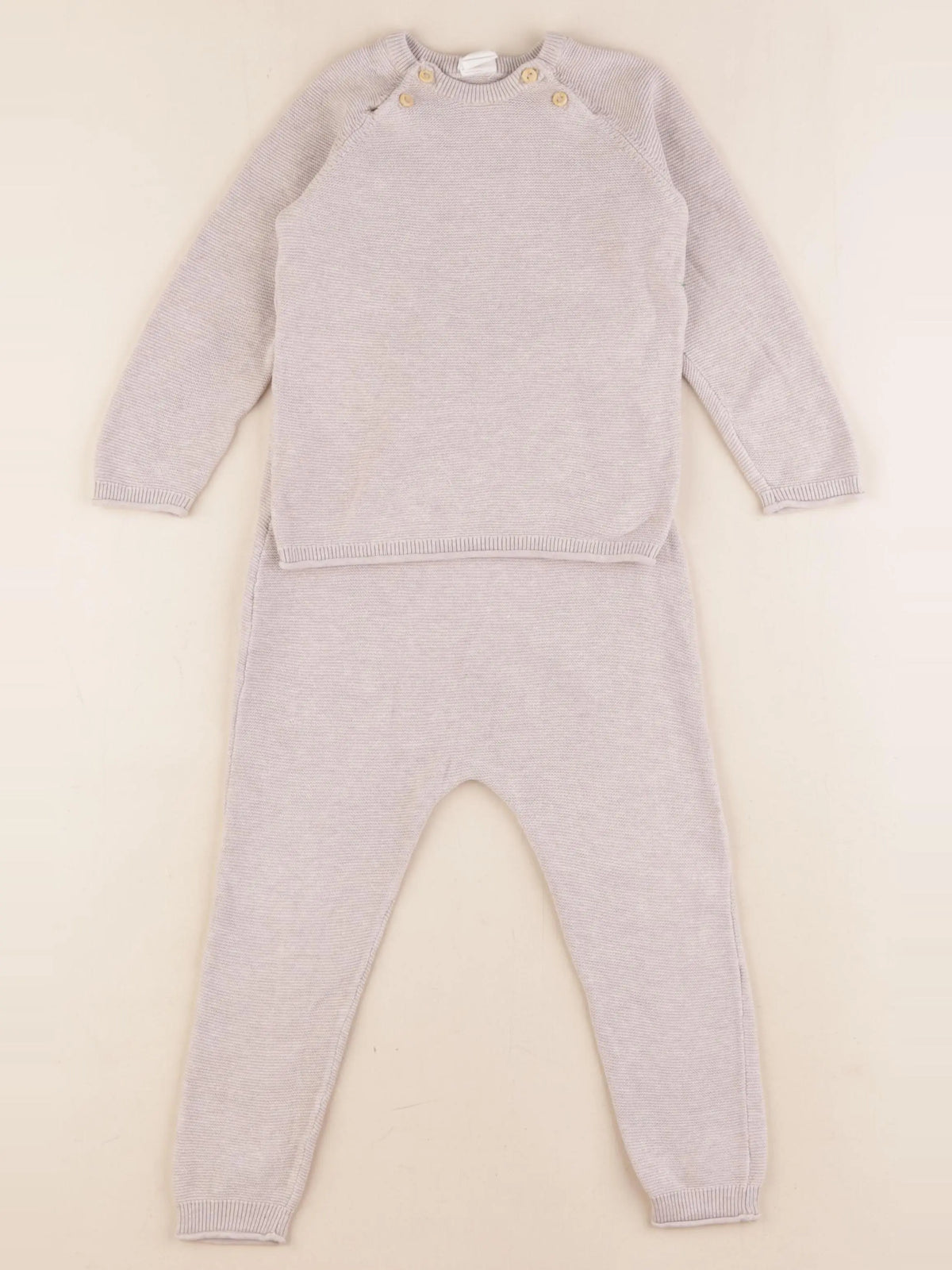 H&M - ensemble beige - 12/18 mois