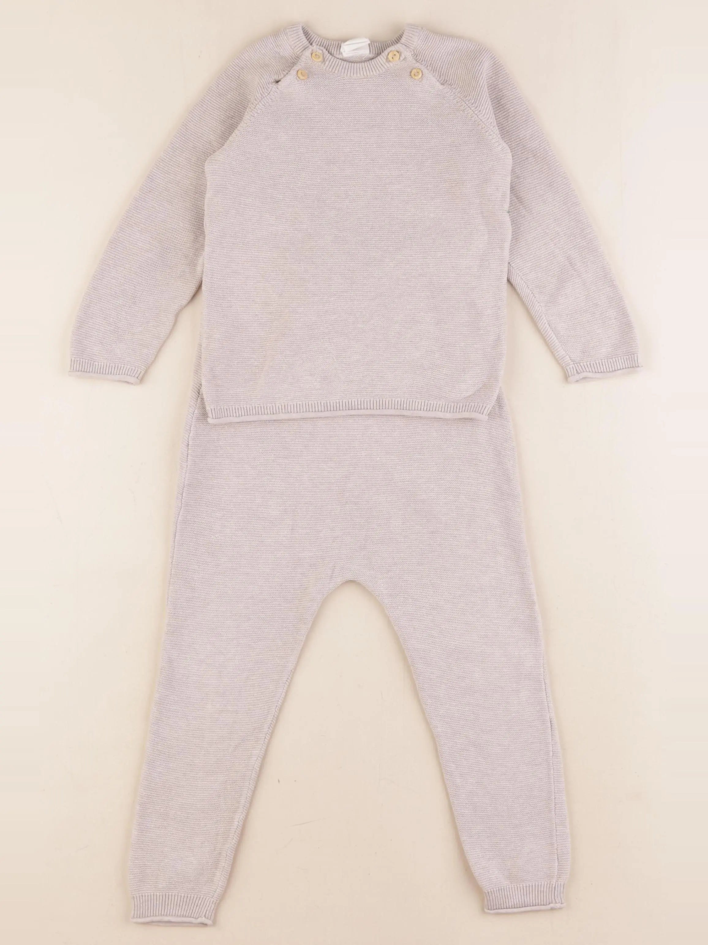 H&M - ensemble beige - 12/18 mois