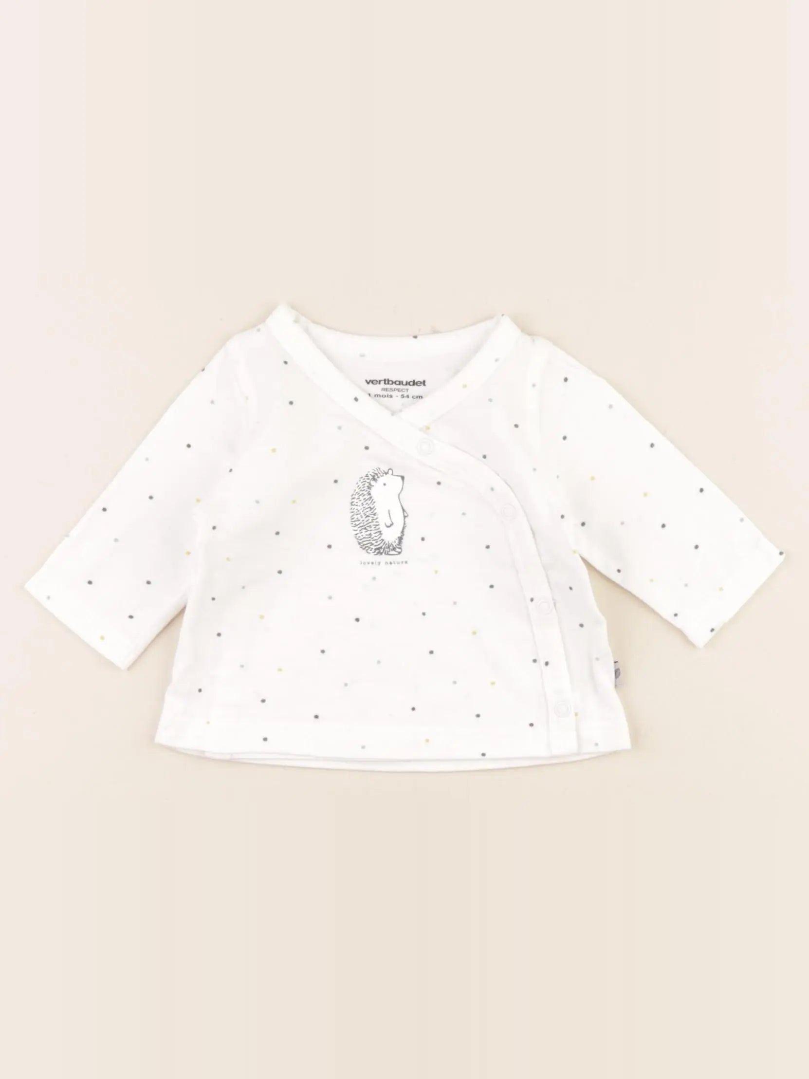 Vertbaudet - tee-shirt multicolore - 1 mois