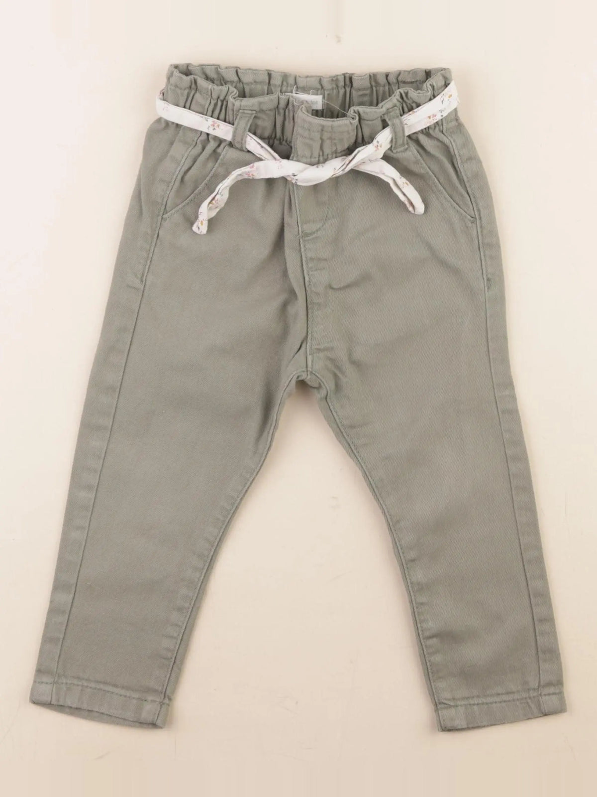 Vertbaudet - pantalon vert - 18 mois