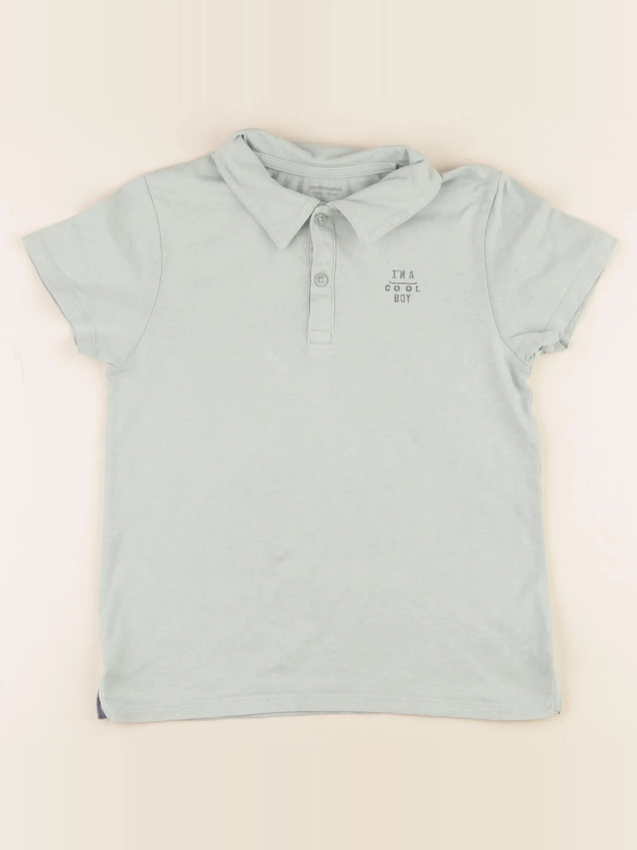 Vertbaudet - polo vert - 8 ans
