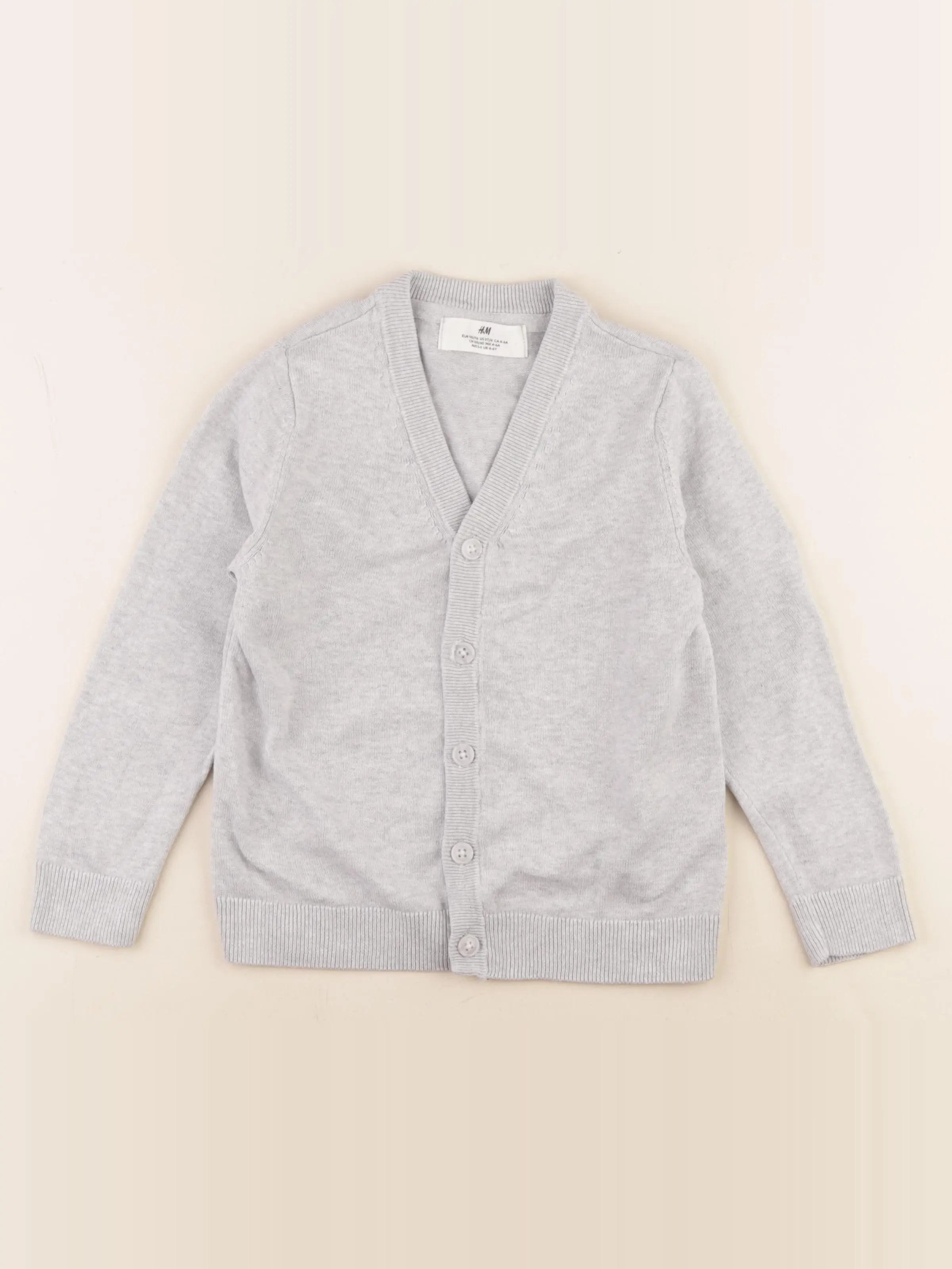 H&M - gilet gris - 4/6 ans