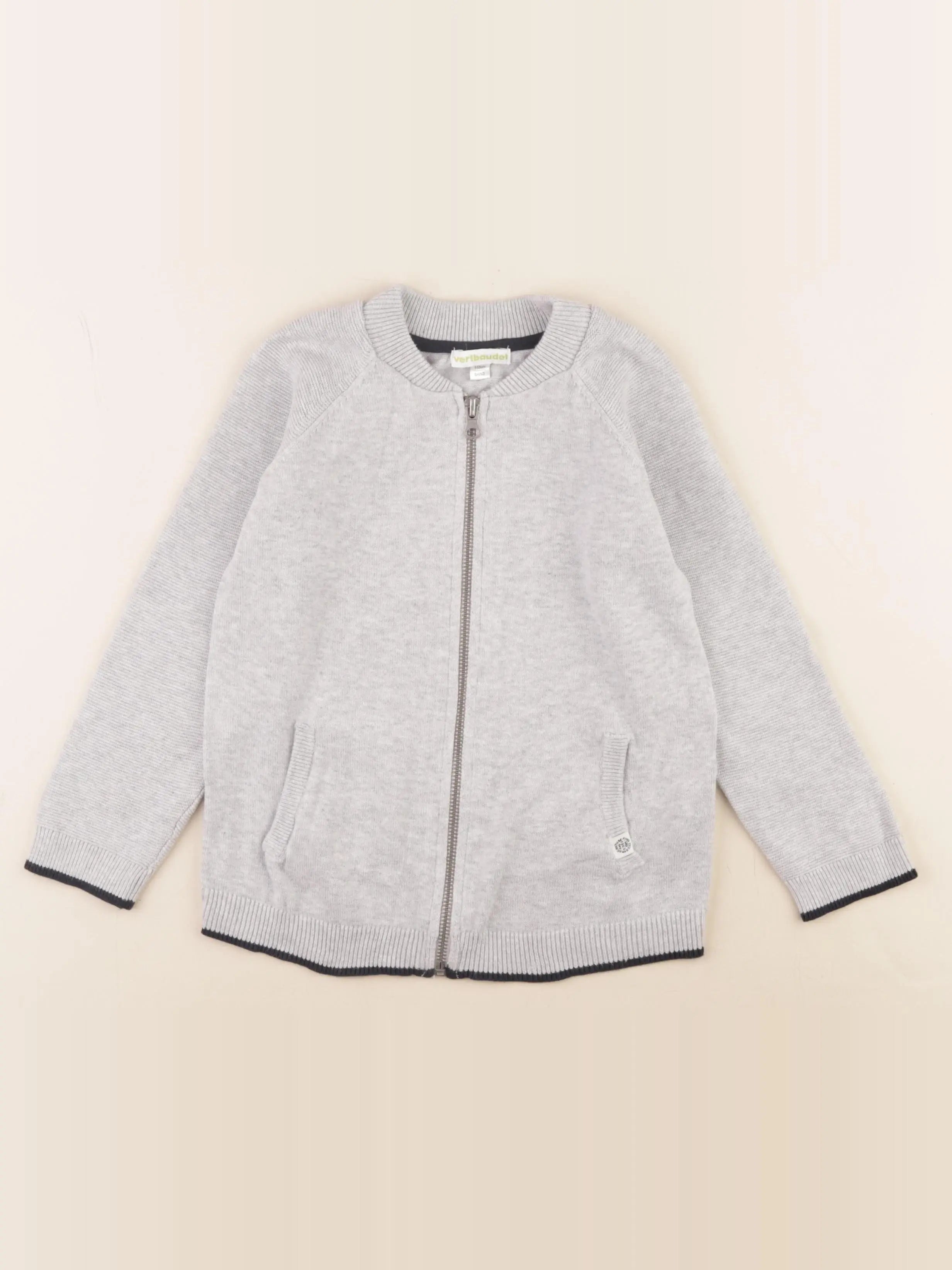 Vertbaudet - gilet gris - 5 ans