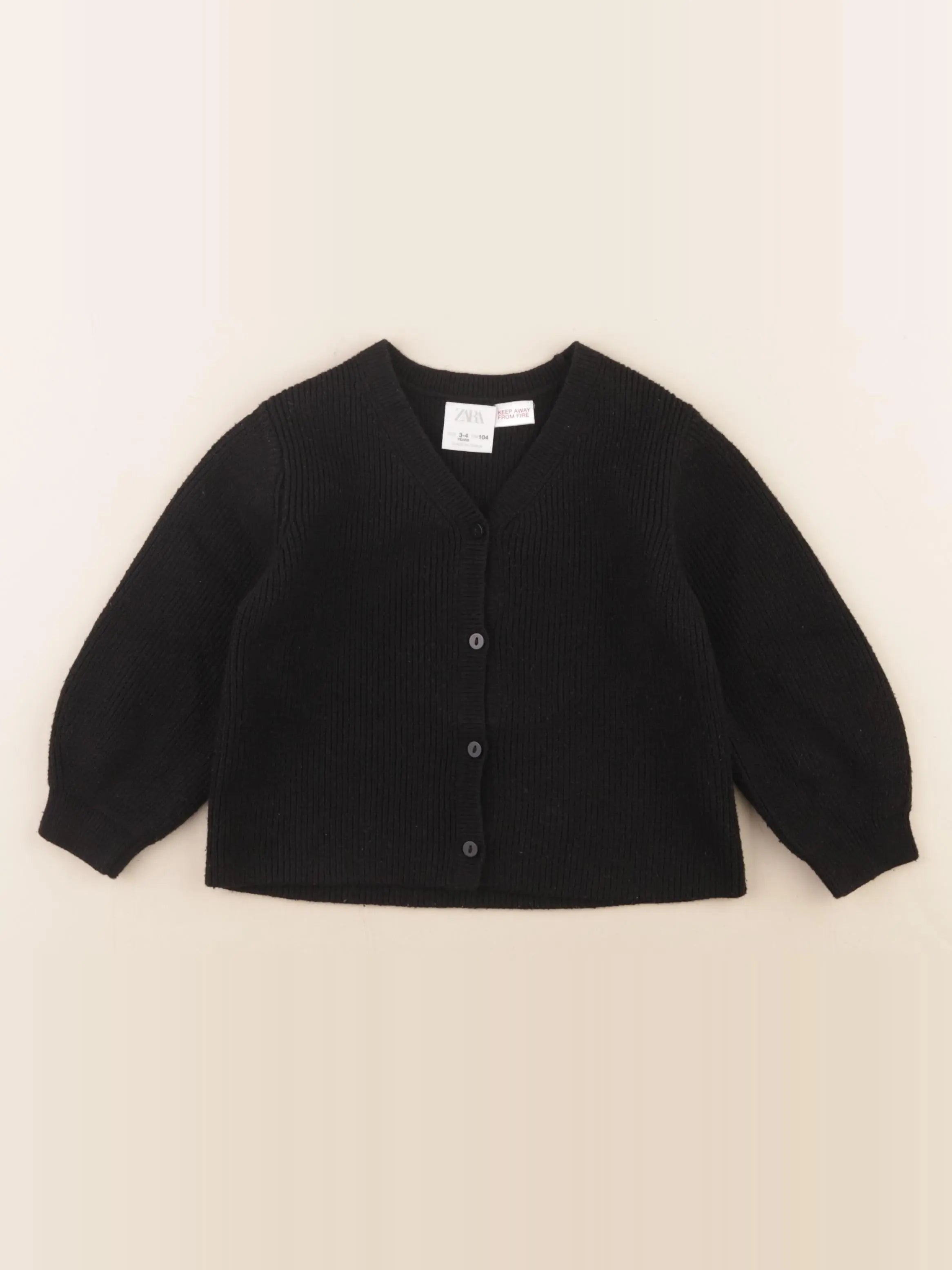 Zara - gilet noir - 3/4 ans