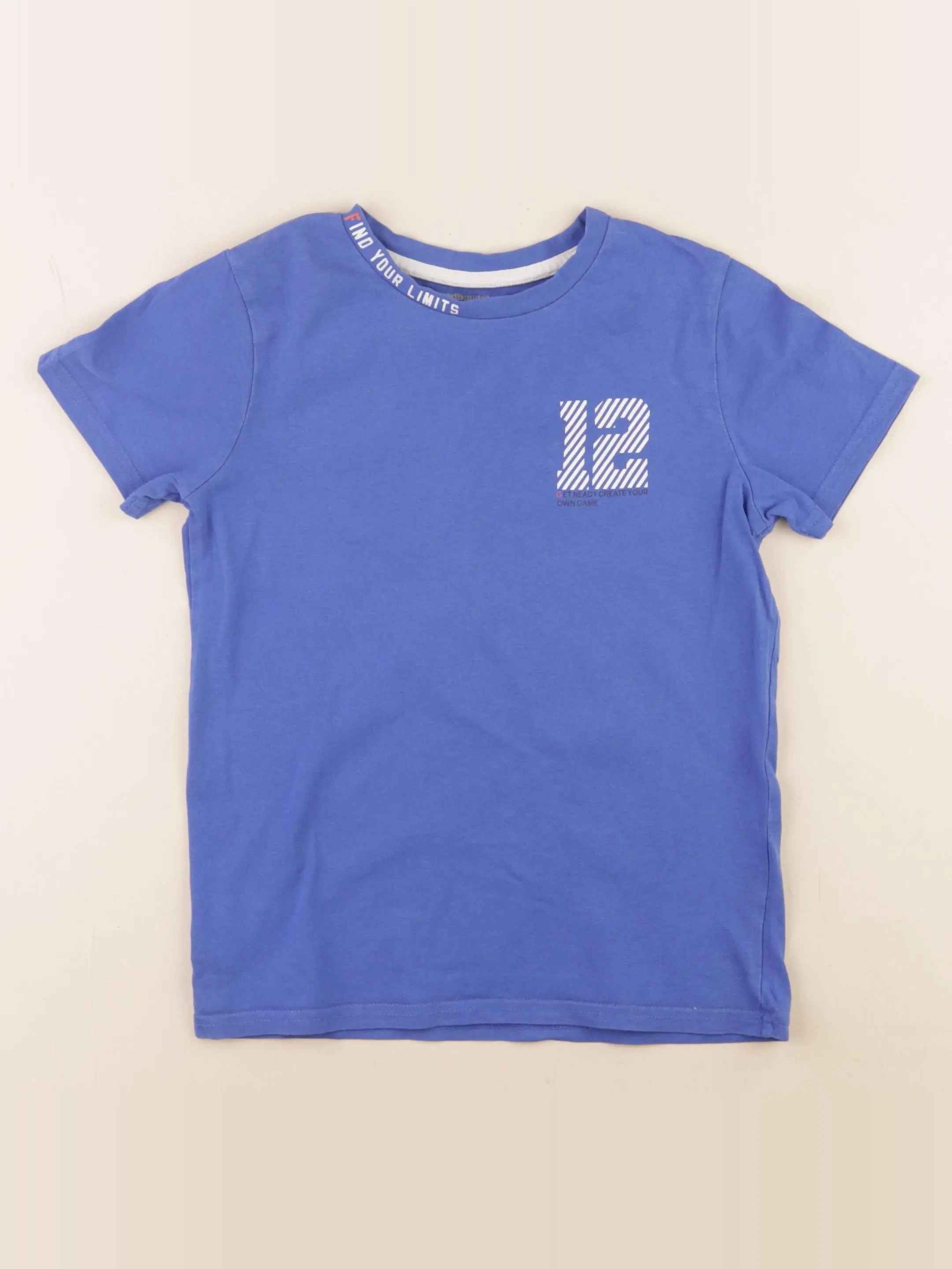 Vertbaudet - tee-shirt bleu - 8 ans