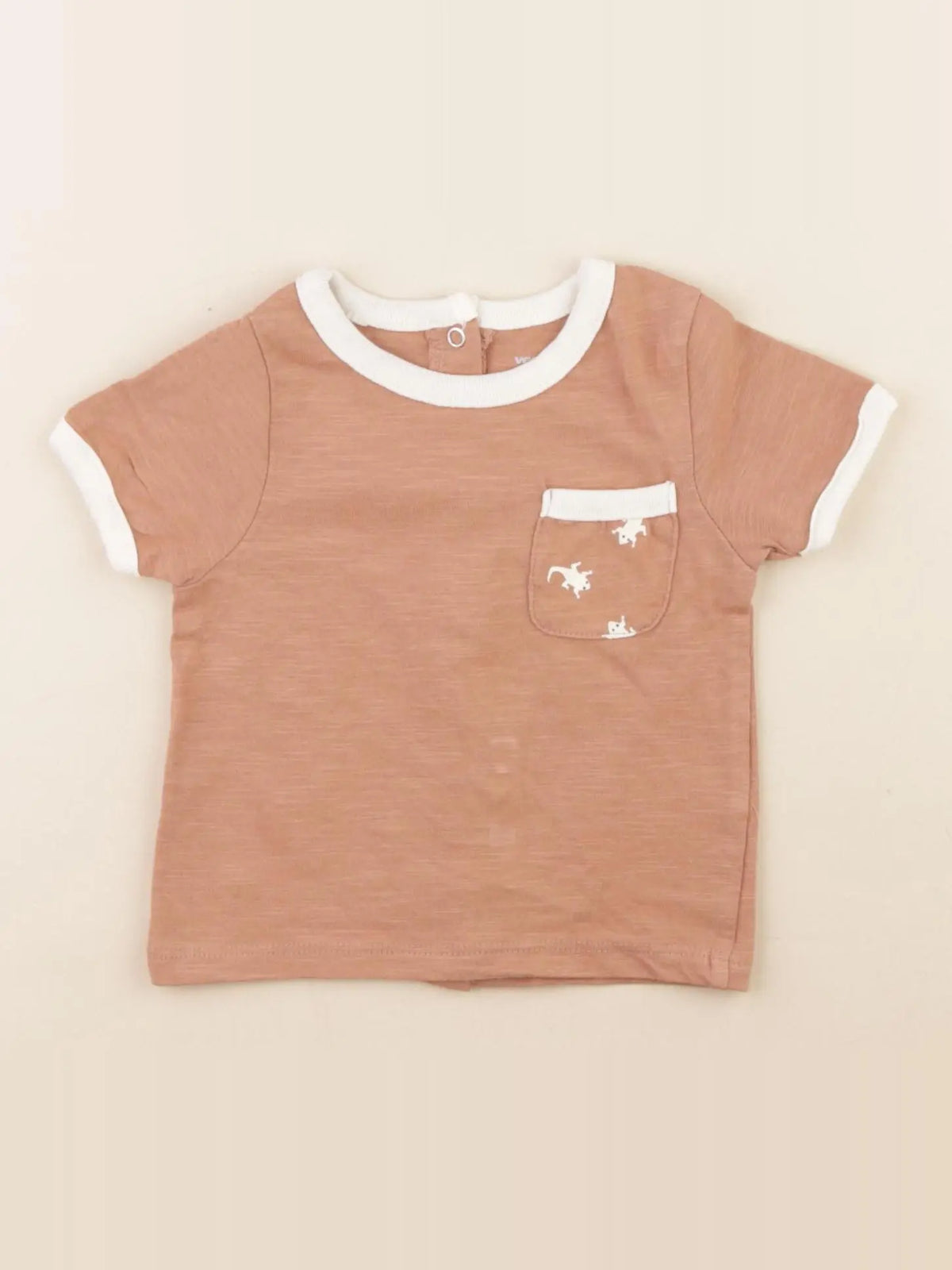 Vertbaudet - tee-shirt marron - 3 mois