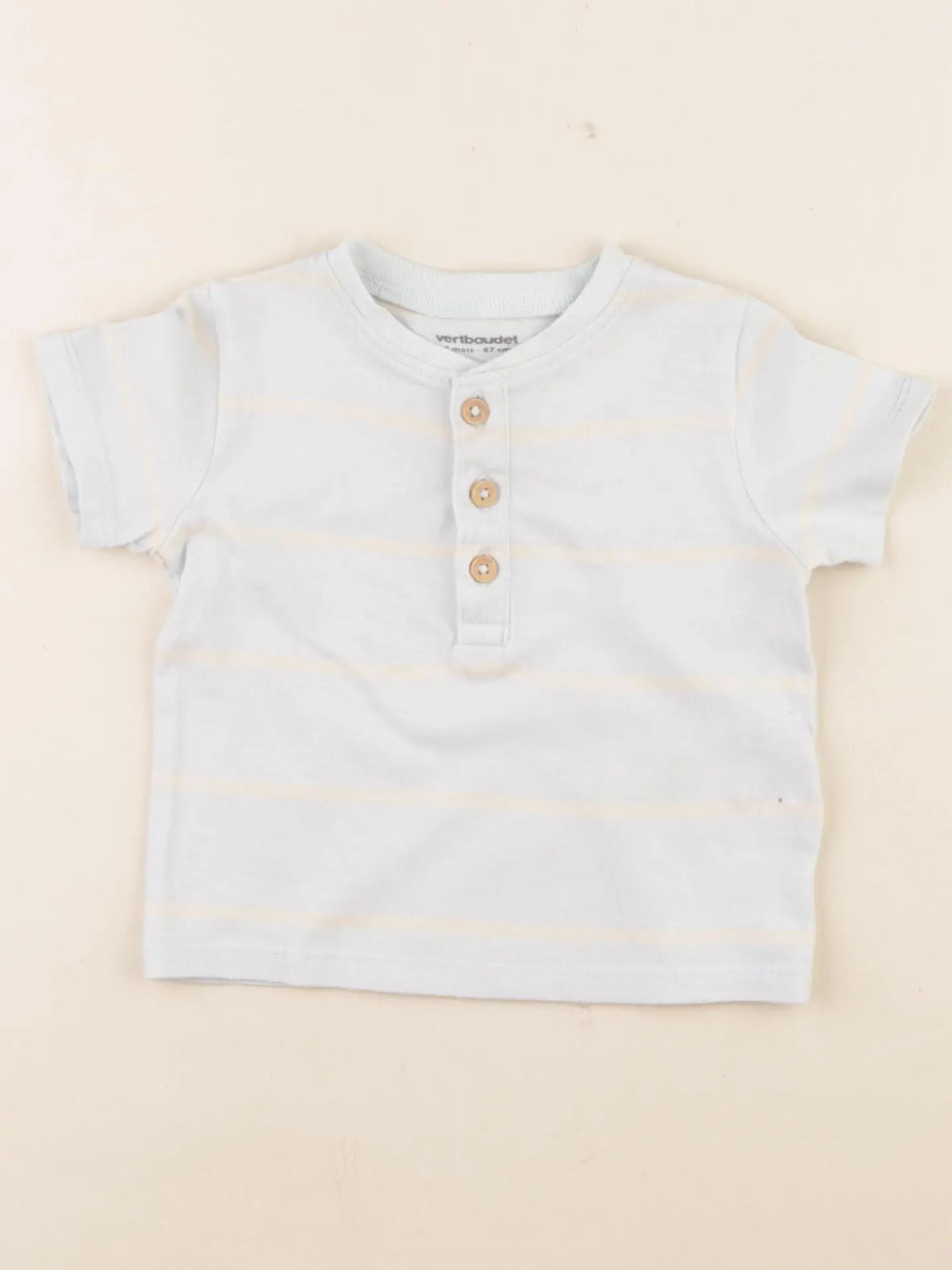 Vertbaudet - tee-shirt bleu - 6 mois