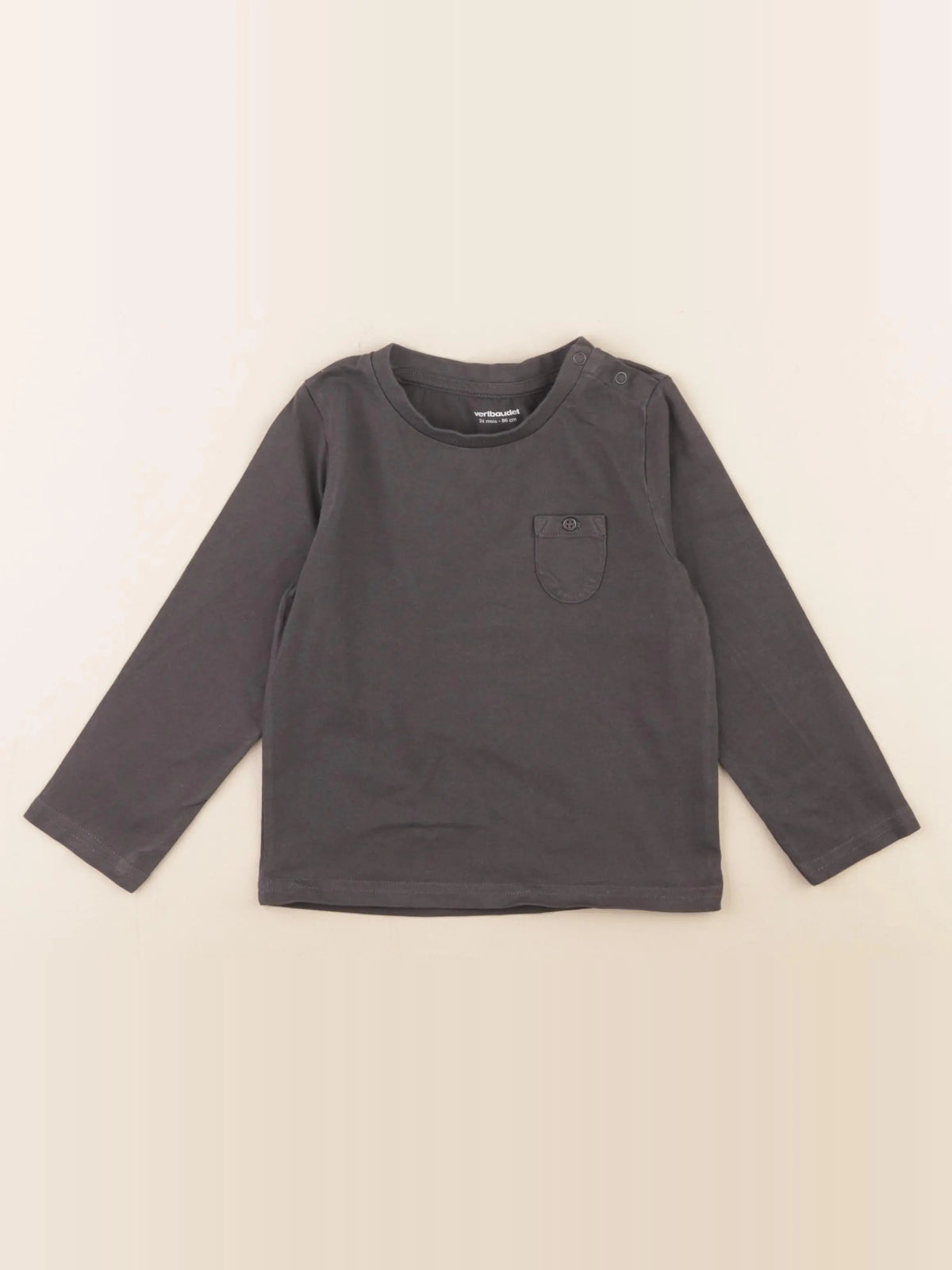 Vertbaudet - tee-shirt noir - 24 mois
