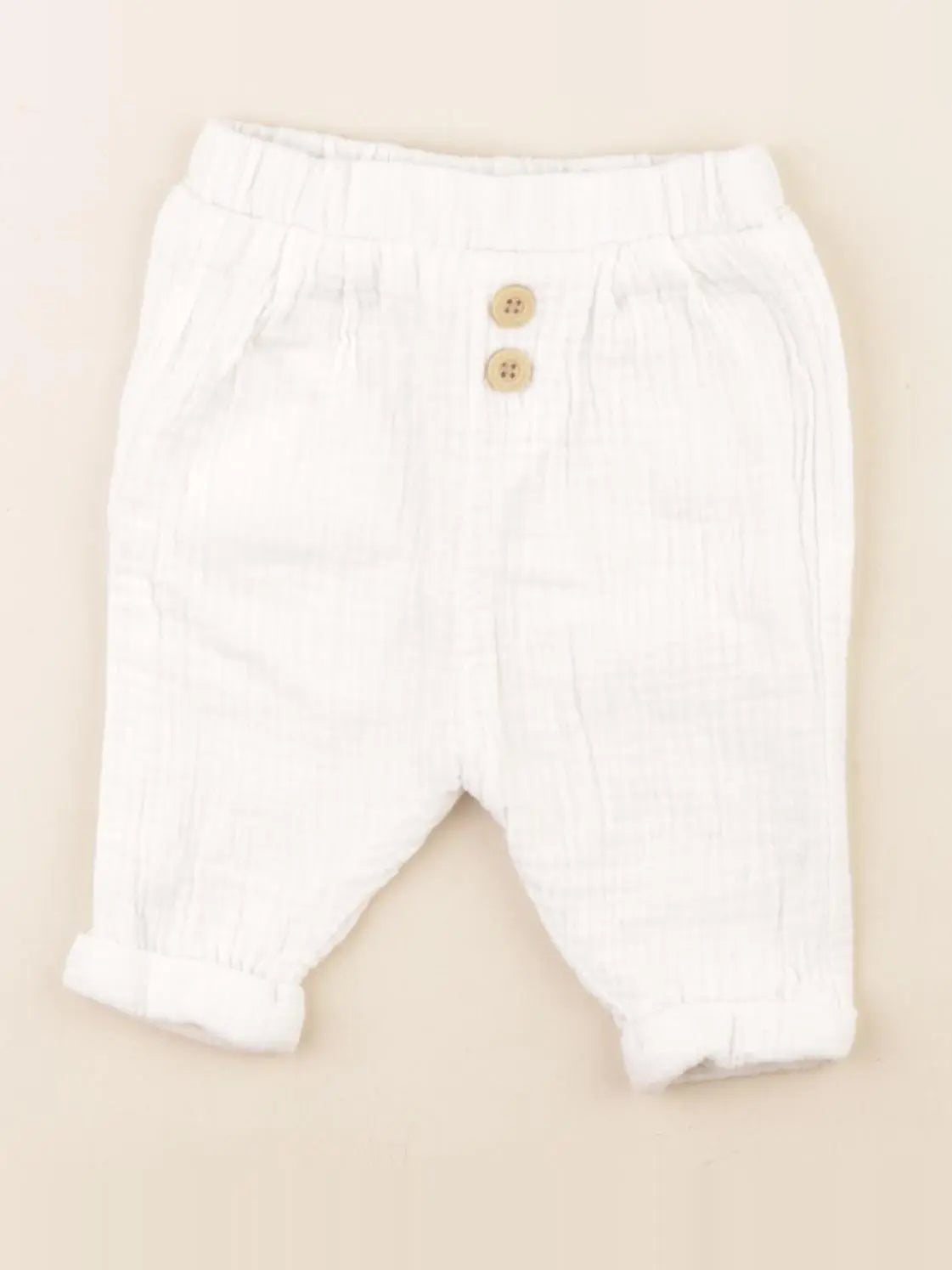 Vertbaudet - pantalon blanc - 1 mois