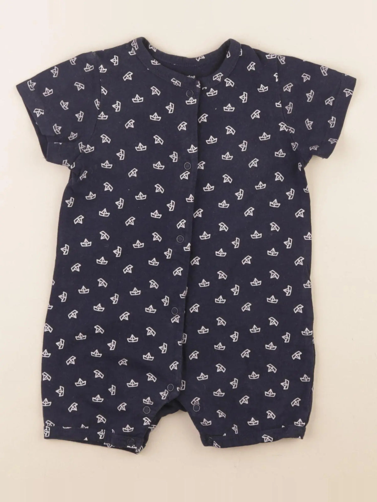 Vertbaudet - pyjama coton bleu - 9 mois