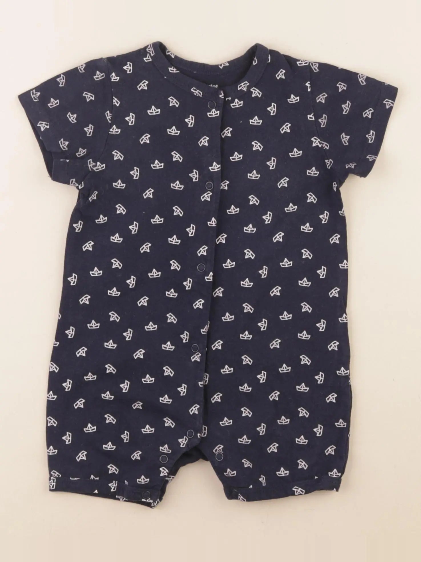 Vertbaudet - pyjama coton bleu - 9 mois