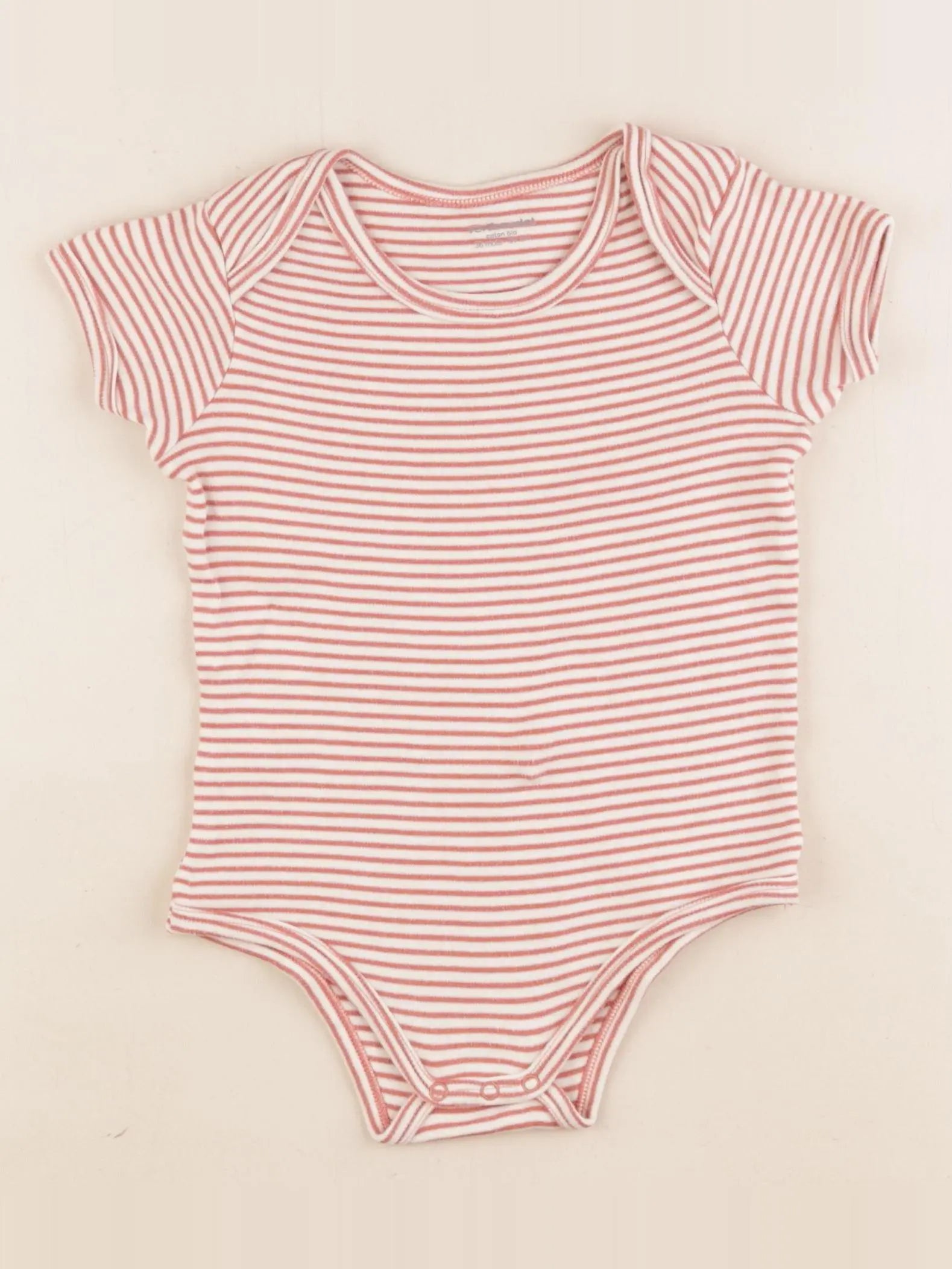 Vertbaudet - body rose, beige - 36 mois