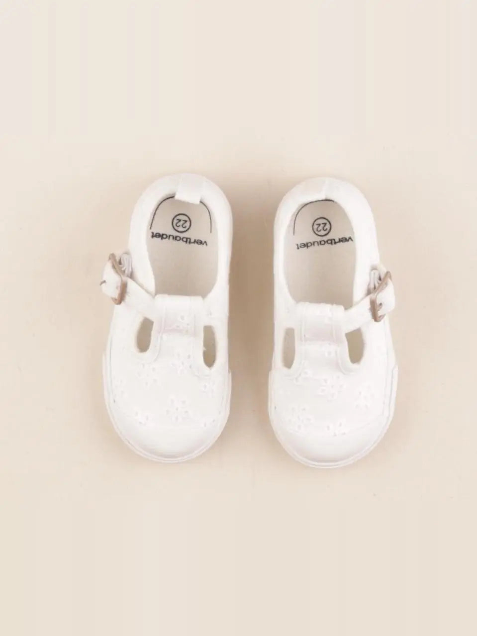 Vertbaudet - tennis élastiqué blanc - pointure 22