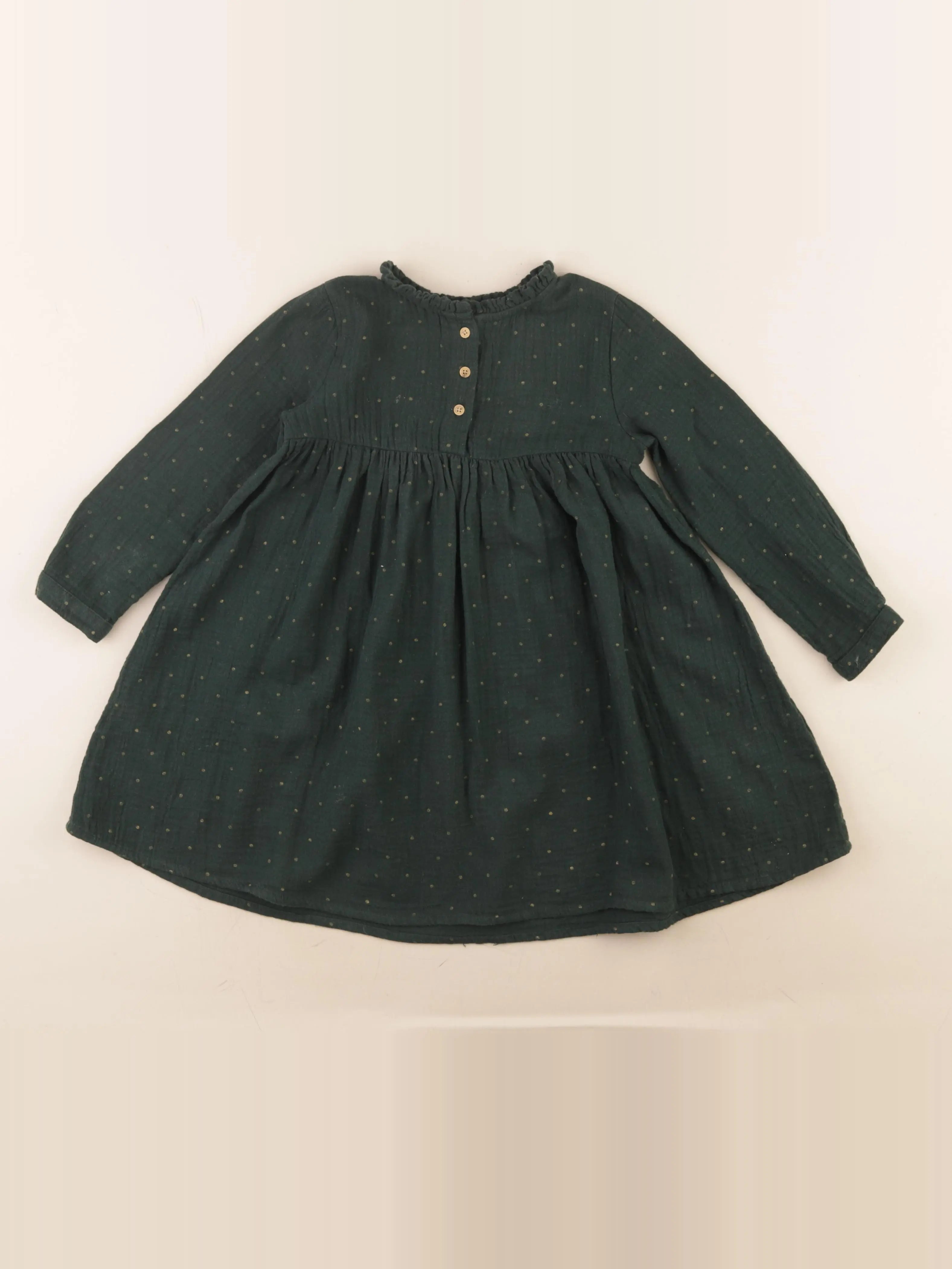 Vertbaudet - robe vert - 4 ans