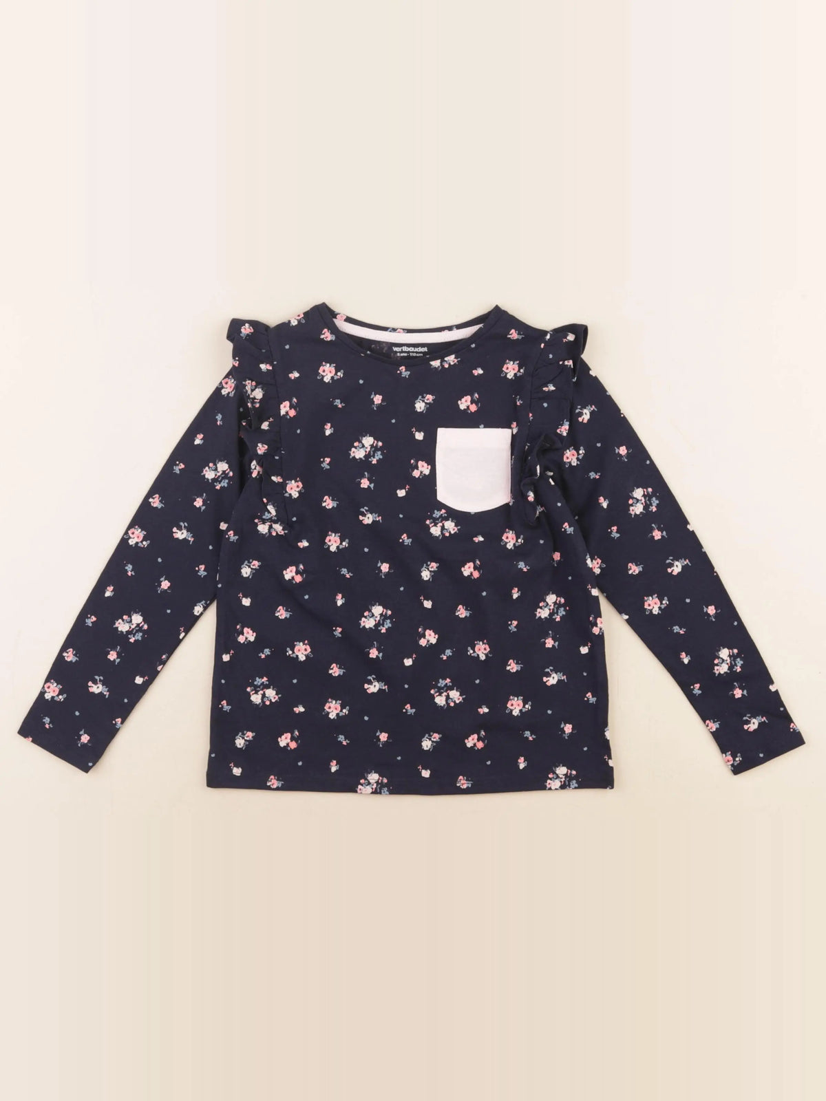 Vertbaudet - tee-shirt bleu - 5 ans