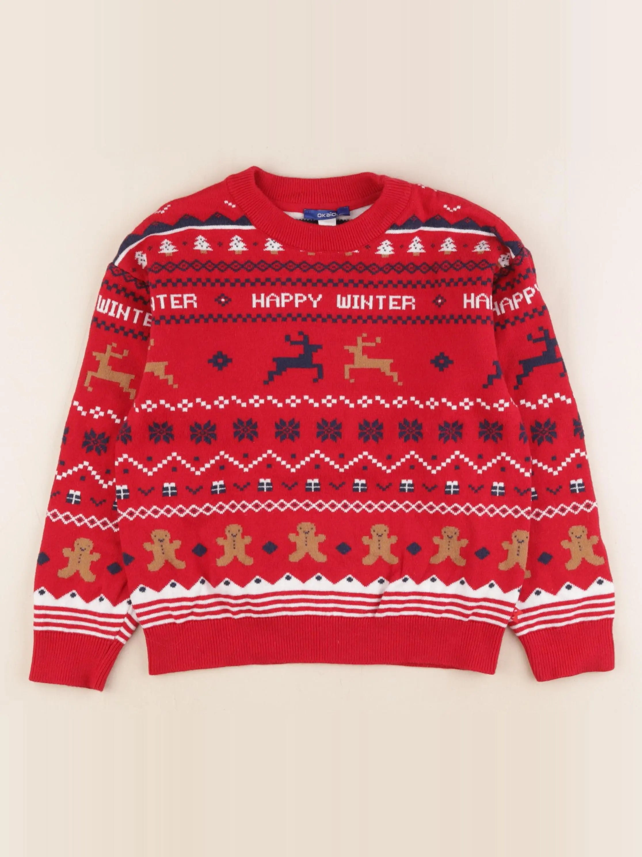 Okaidi - pull rouge - 8 ans