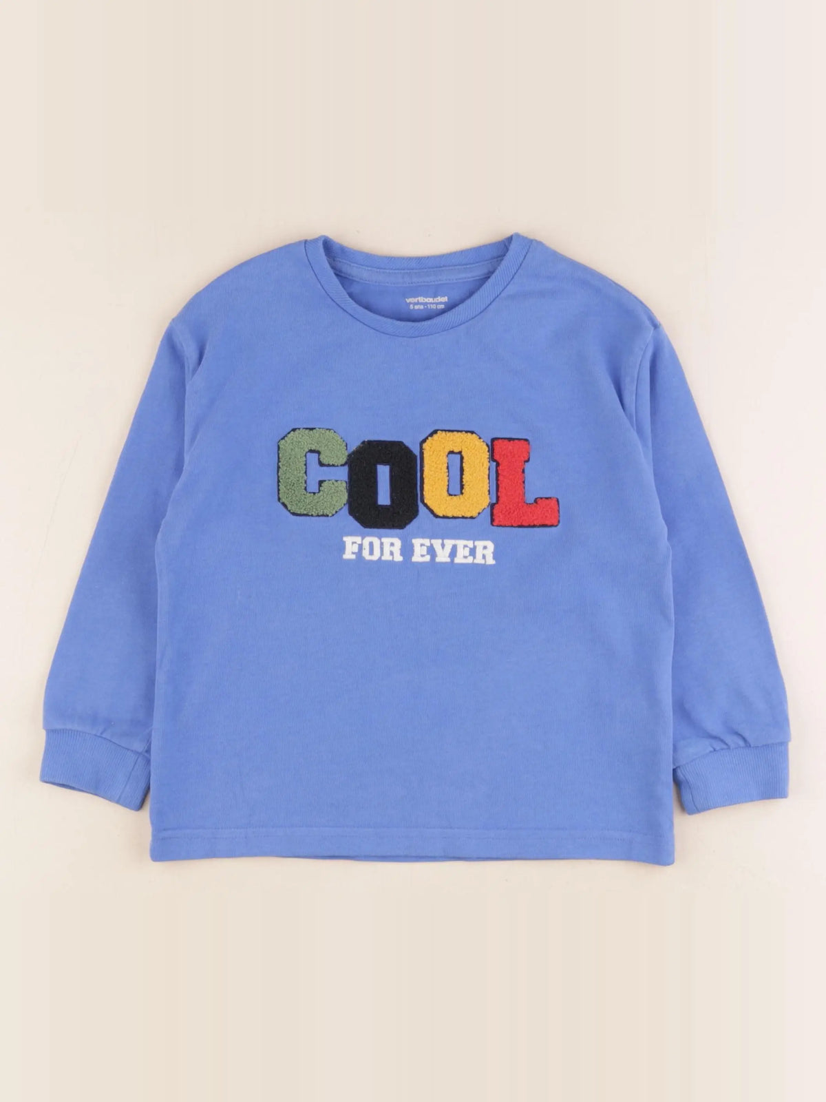 Vertbaudet - sweat bleu - 5 ans